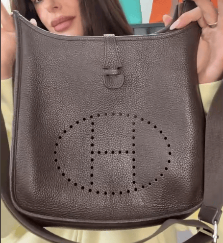 Hermes H26041081 Hermes Evelyn 3PM Brown Taurillon