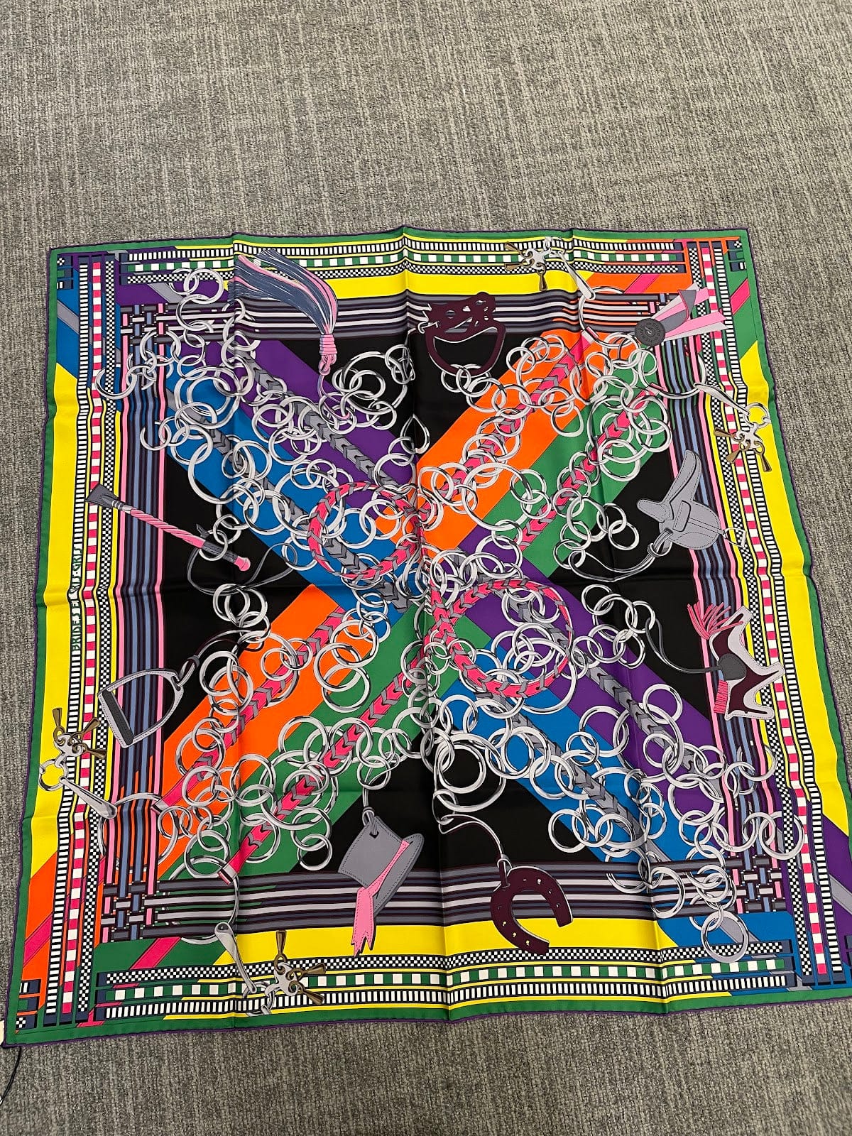 Hermes Hermes 90* 90 Silk Scarf ALC3758