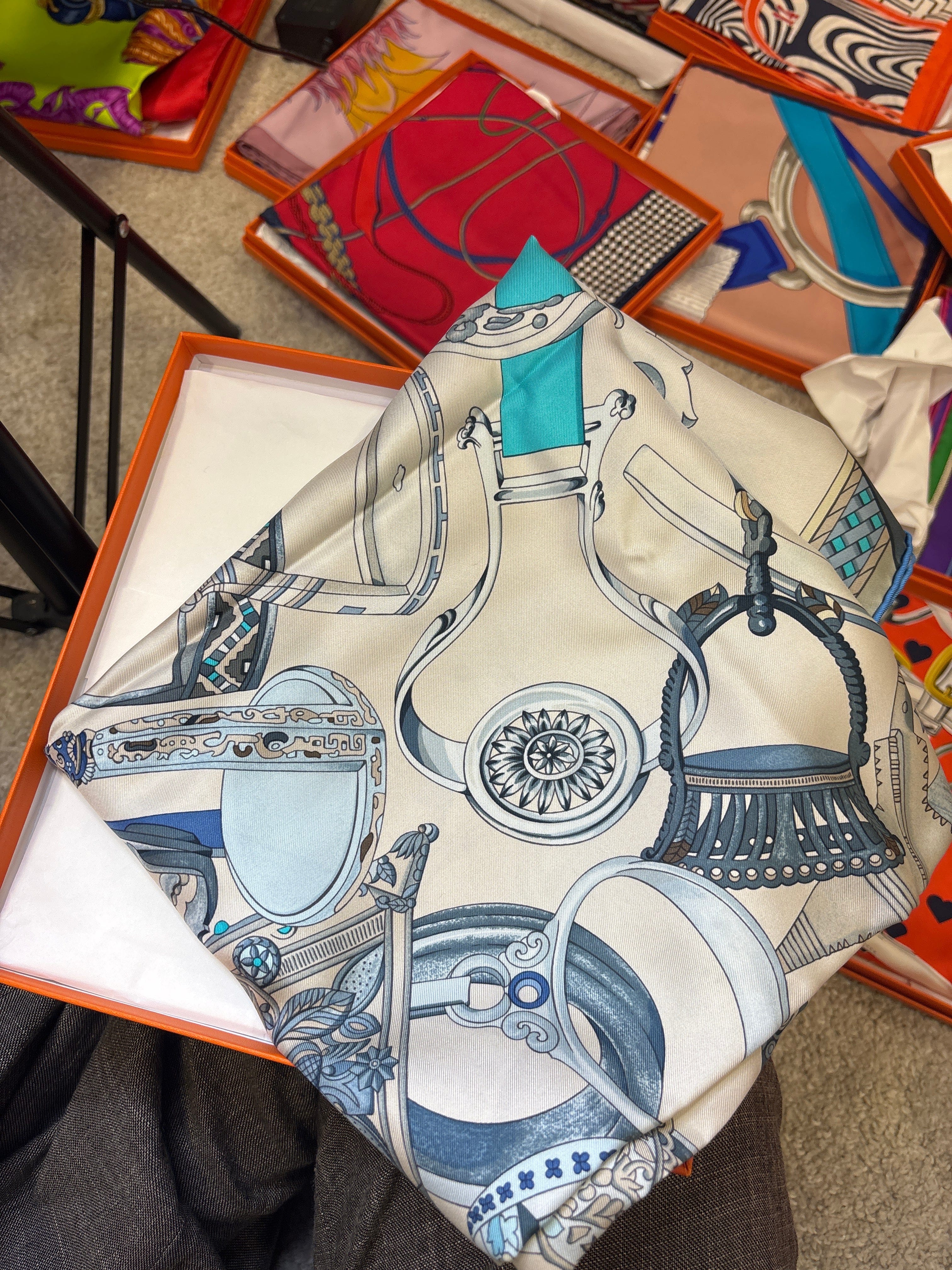 Hermes Hermes 90* 90 Silk Scarf ALC3763