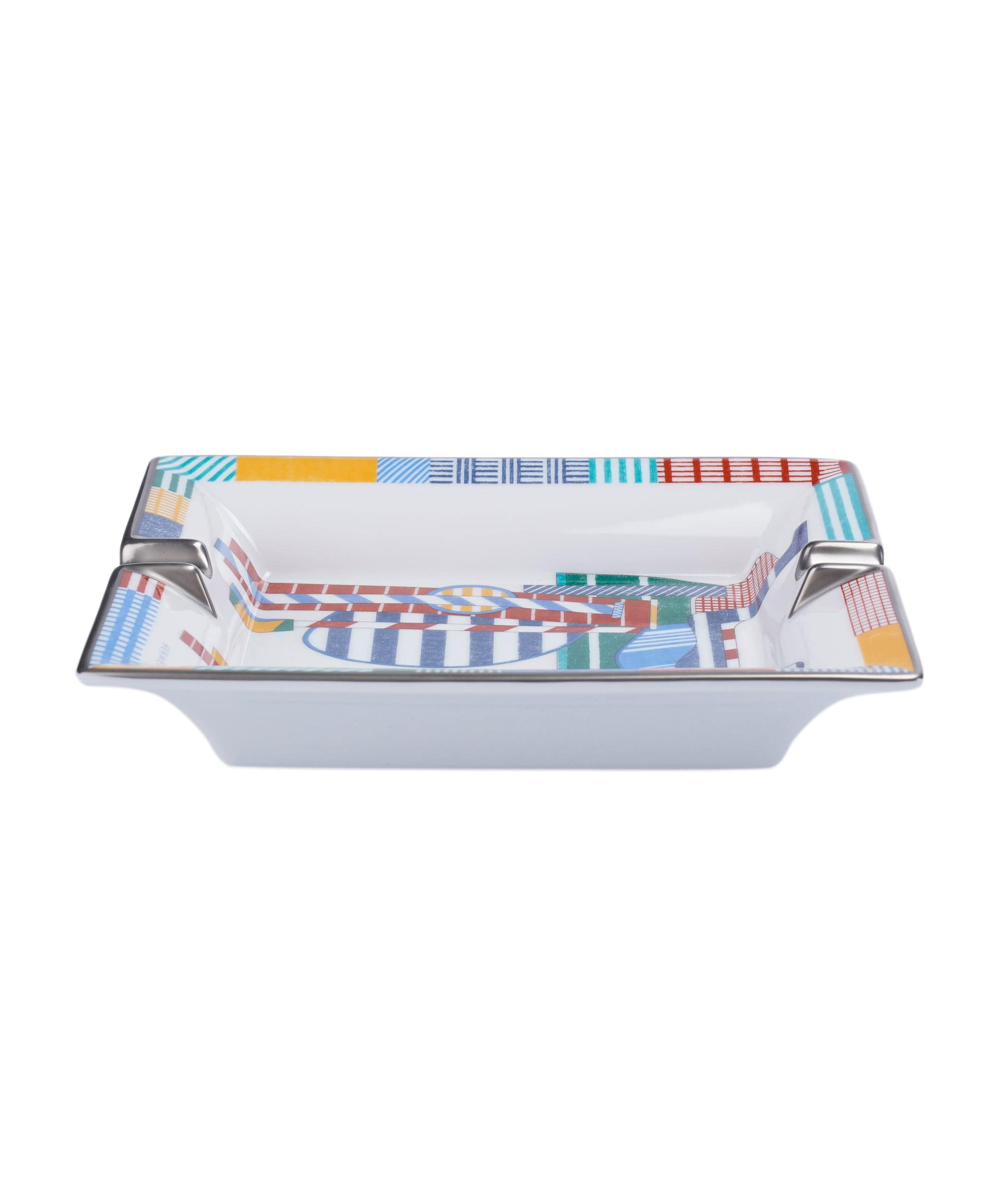 Hermès Hermes Ashtray Patchwork Saddle casaque 014017AG