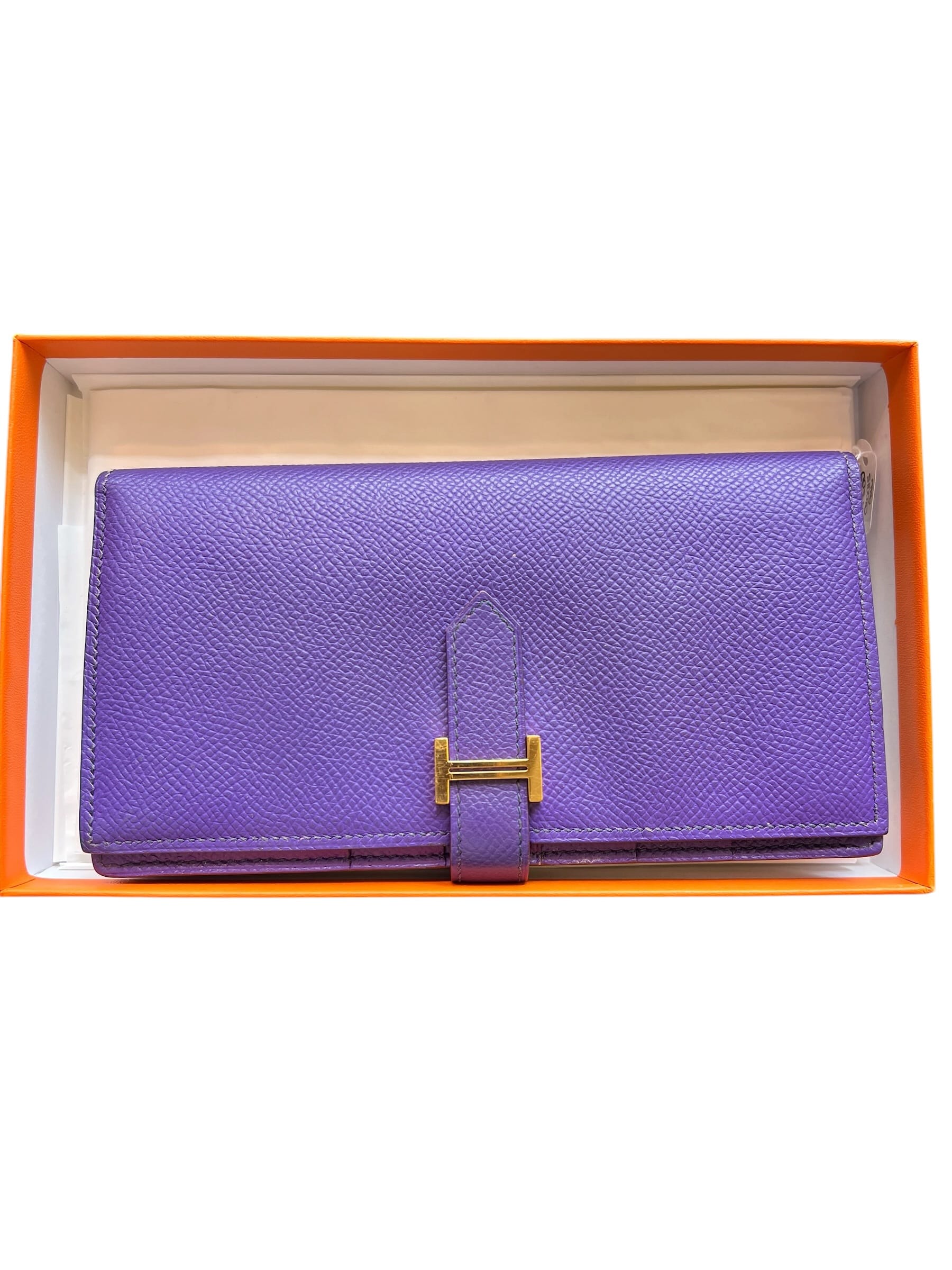 Hermes Hermes Bearn Wallet Crocus Epsom GHW  SSLG1016