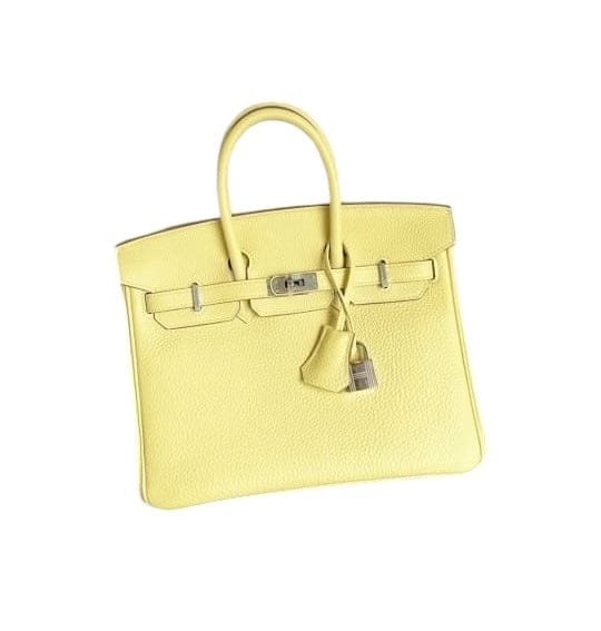 Hermès Hermes Birkin 25 Jaune Poussin Togo PHW SYCYB1037