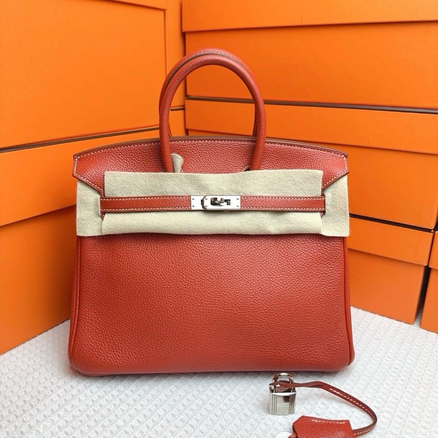 HERMES Hermes Birkin 25 Sanguine Togo PHW #O SYC2196