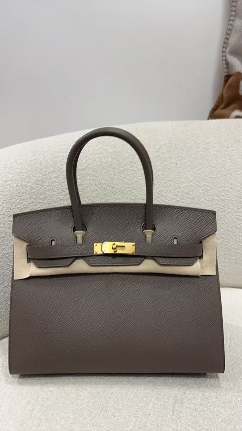 Hermes Hermes Birkin 30 epsom 8F Gris etain GHW stamp Y full set unused ALC3774