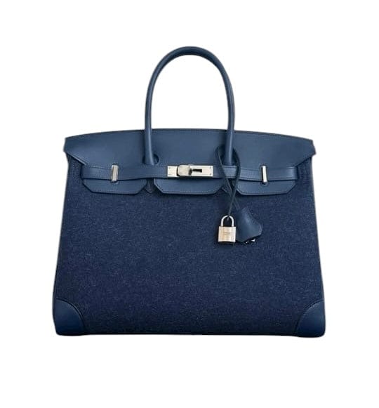 Hermès Hermes Birkin 35 Feutre Blue Nuit PHW SYCYB1036