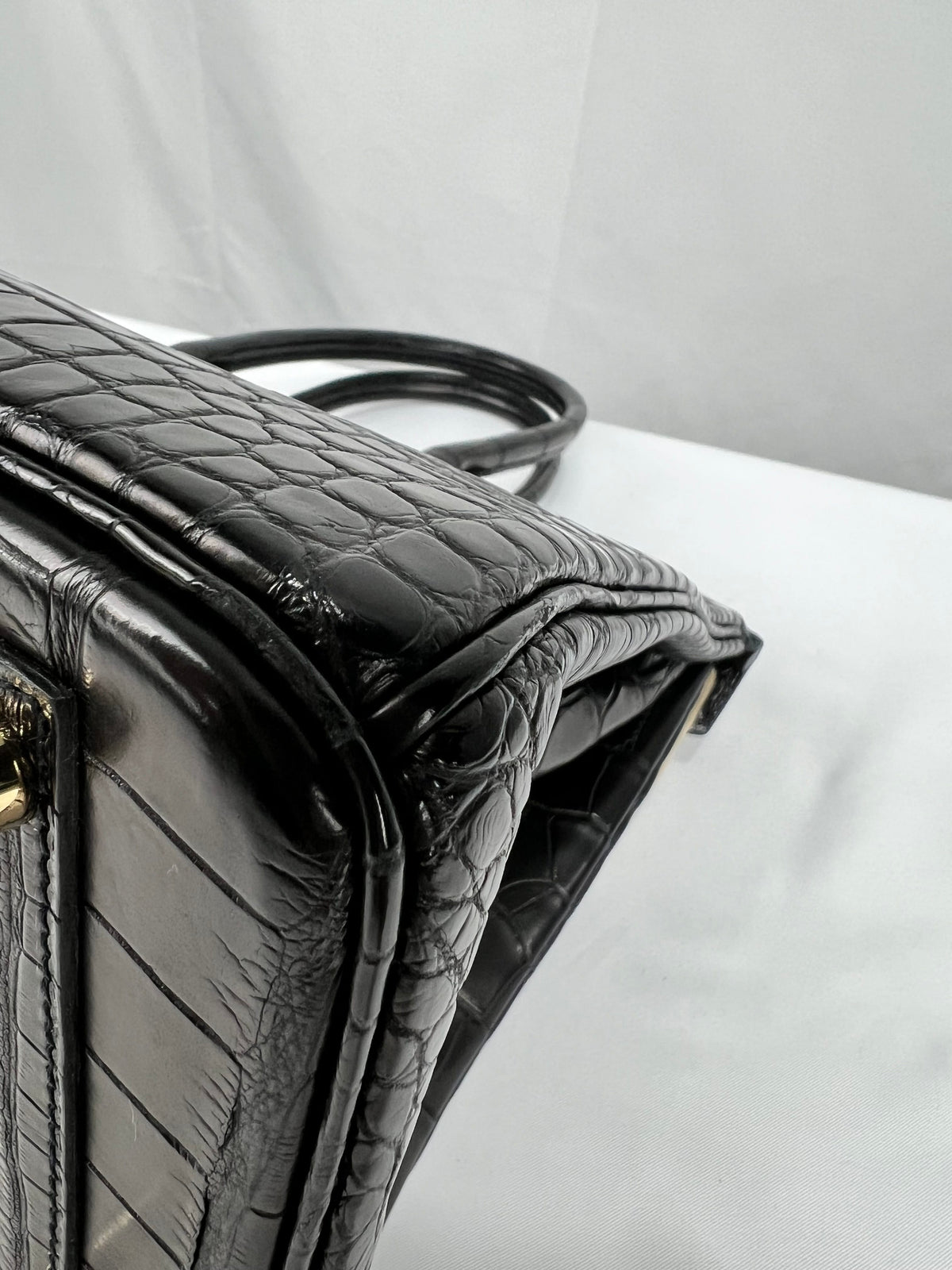HERMES HERMES BIRKIN BLACK ALLIGATOR MATTE HANDBAG 2000000153902