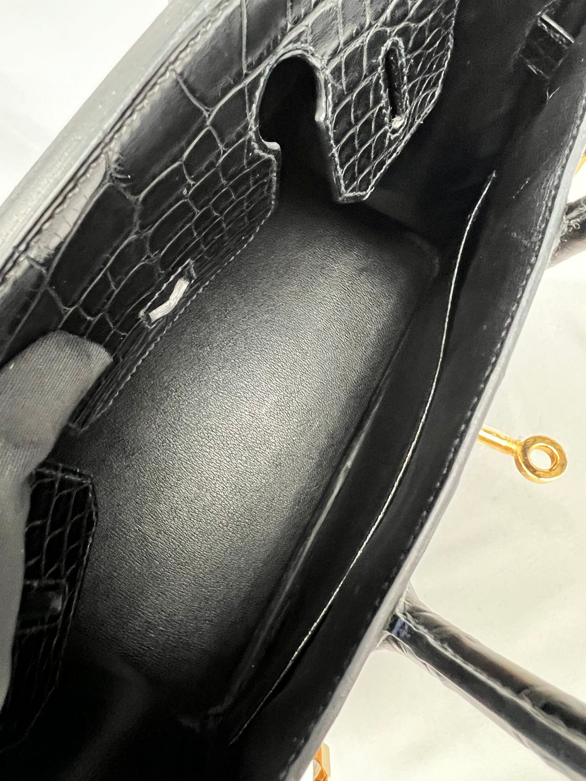HERMES HERMES BIRKIN BLACK ALLIGATOR MATTE HANDBAG 2000000153902