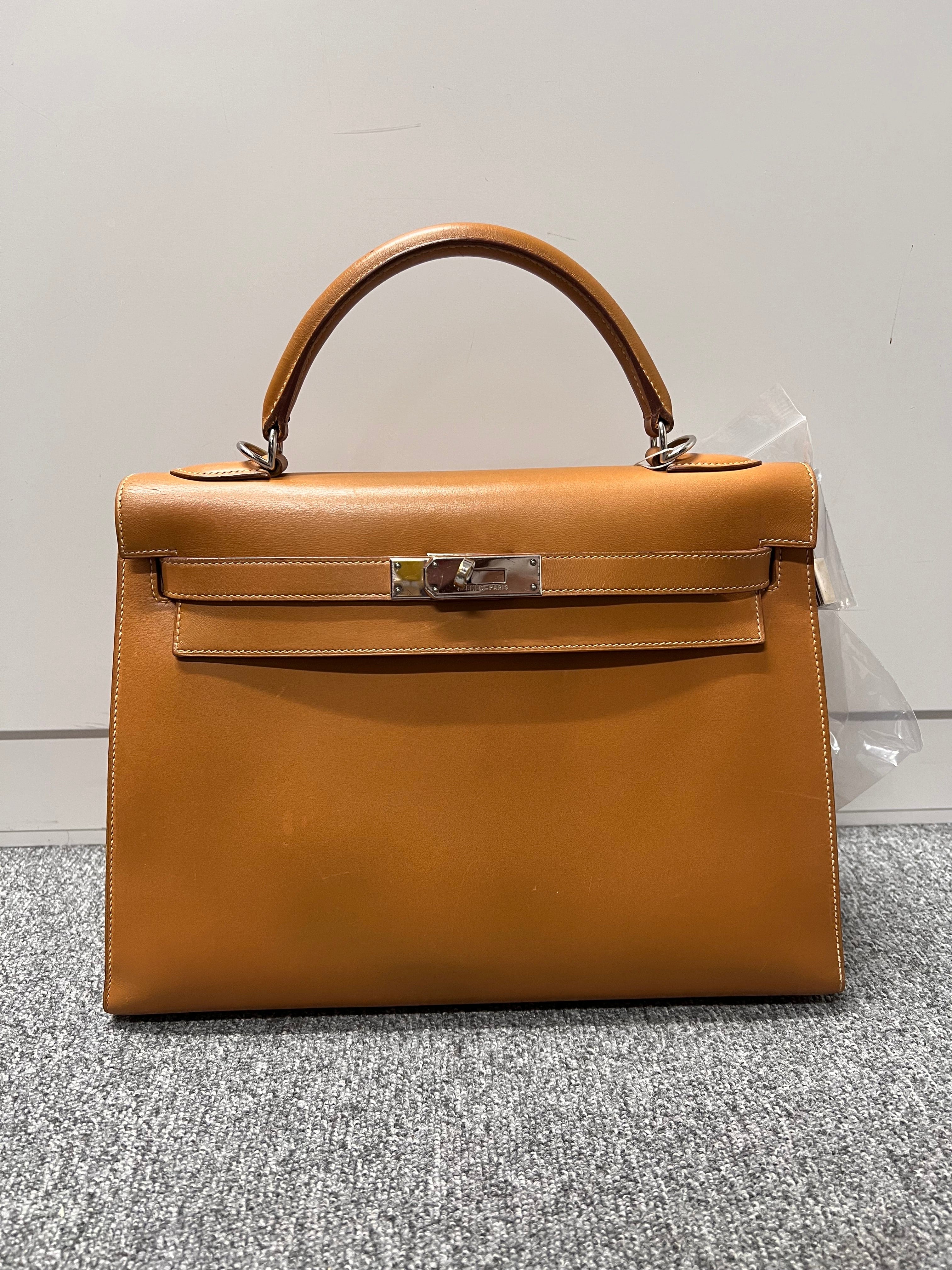 HERMES HERMES Box Calf Natural SV Kelly 32 B0903C47GQ