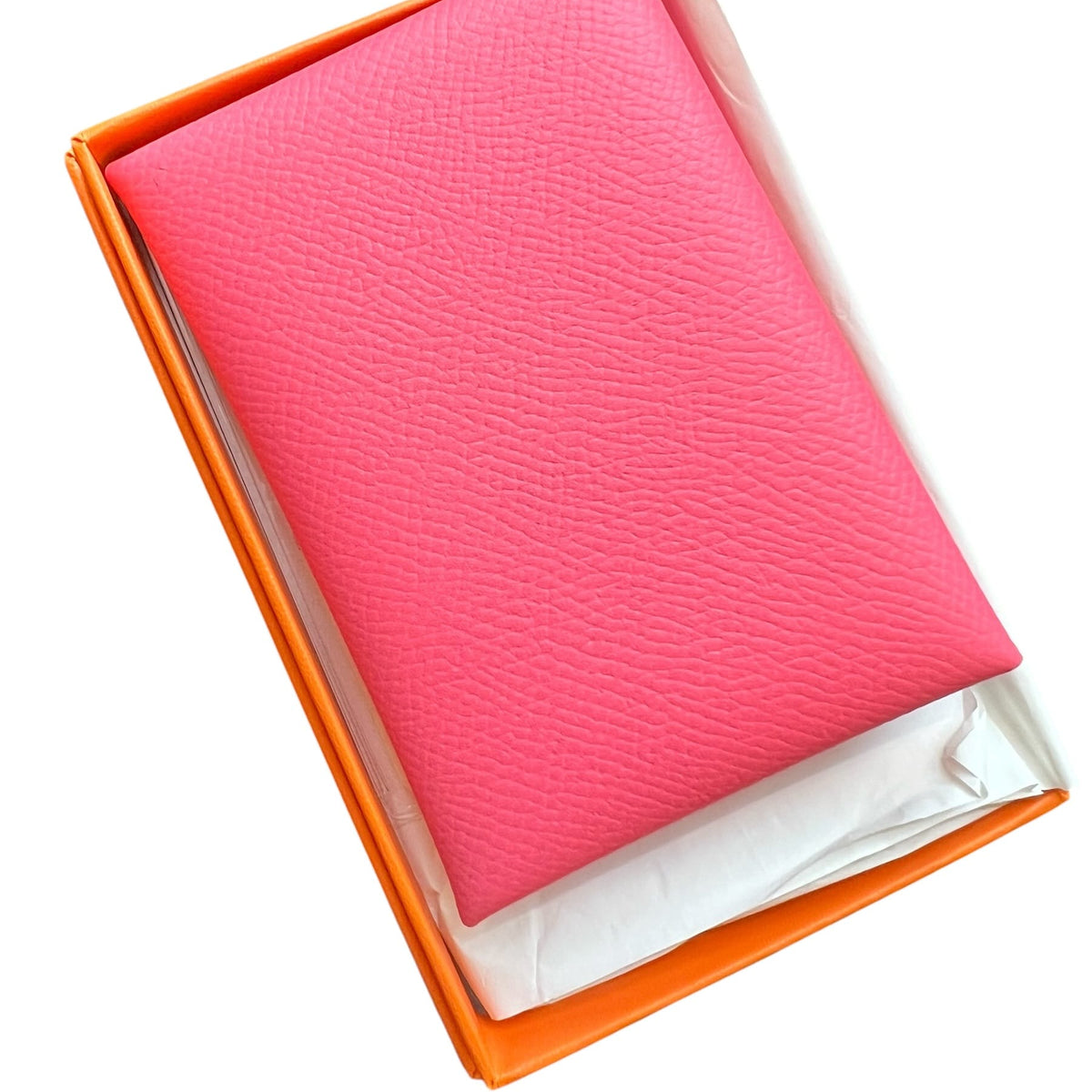 Hermes Calvi Duo Compact Rose Azalee Epsom PHW #B NEW SSLG1036 