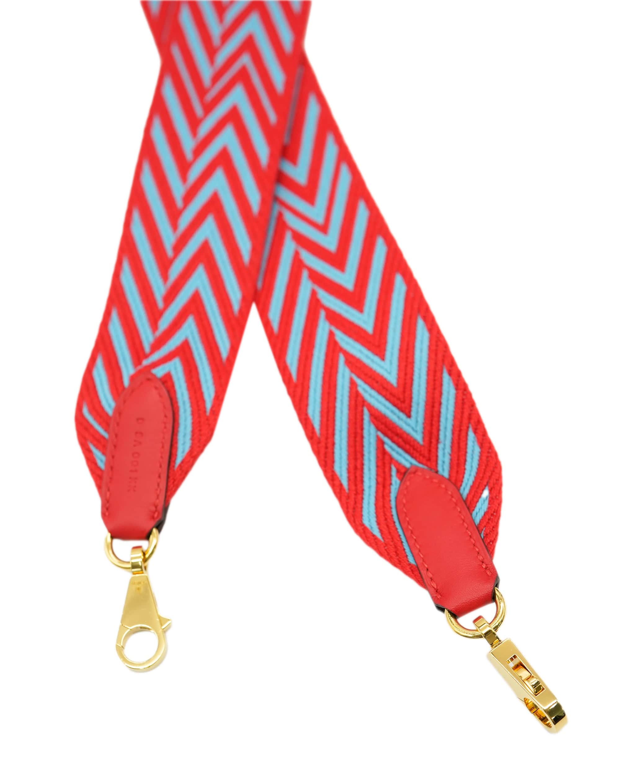 Hermès Hermès  Canvas Guitar Strap - Red/Blue ALC2132