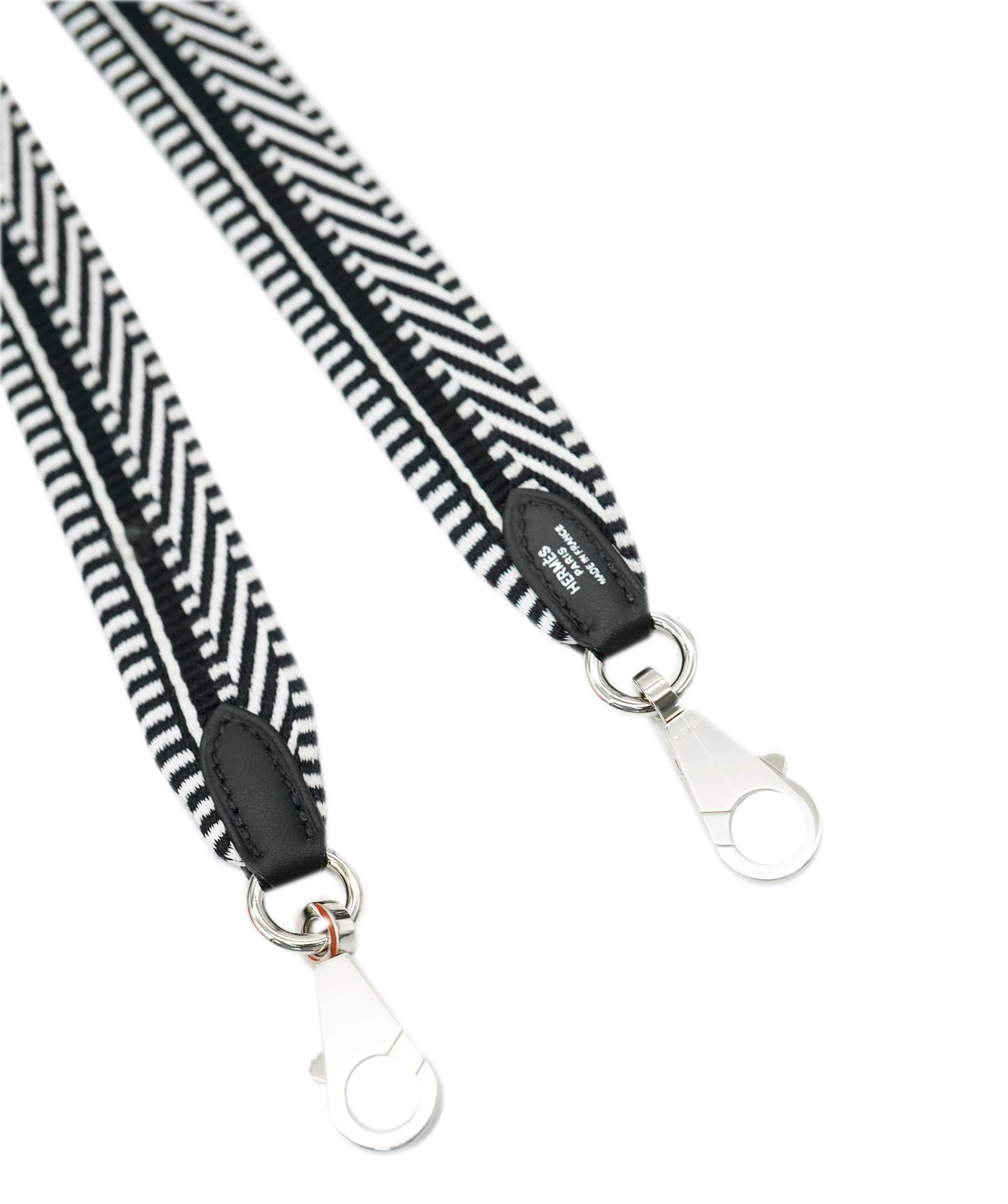 Hermès Hermès  Canvas Thin Guitar Strap - Navy/White ALC2134