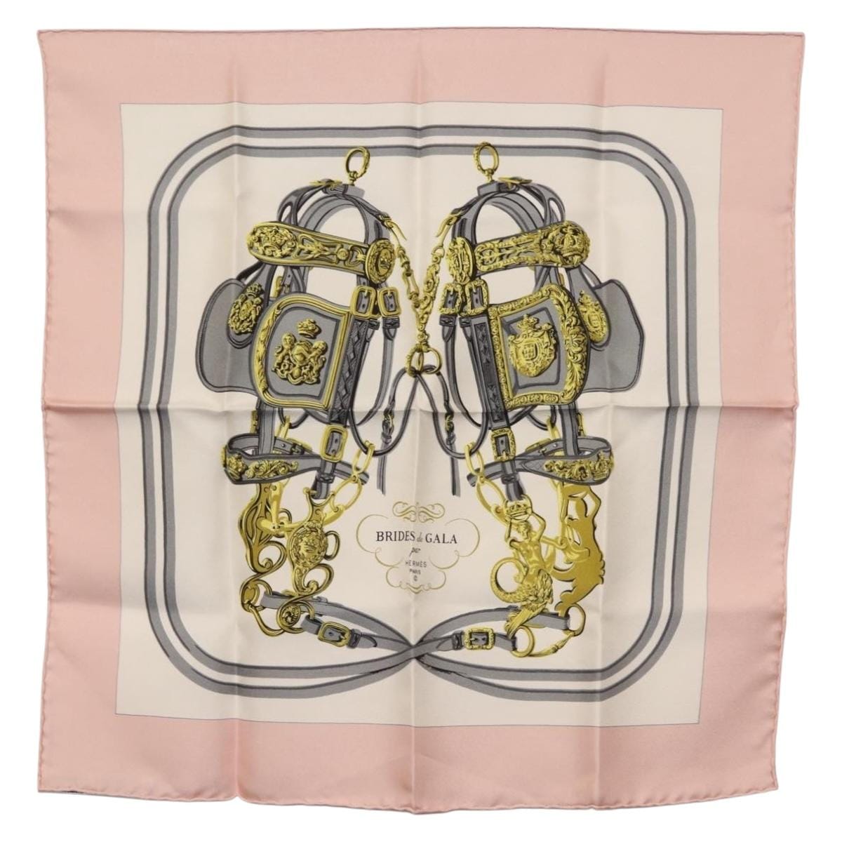 Hermès HERMES Carre 40 Scarf Silk Pink Auth BA5878 BA5878
