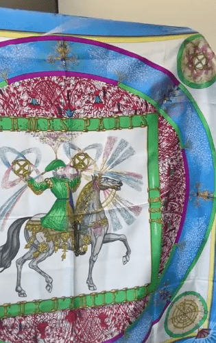 HERMES HERMES Carre 90 Silk Blue×Multicolor B0724QMEU7