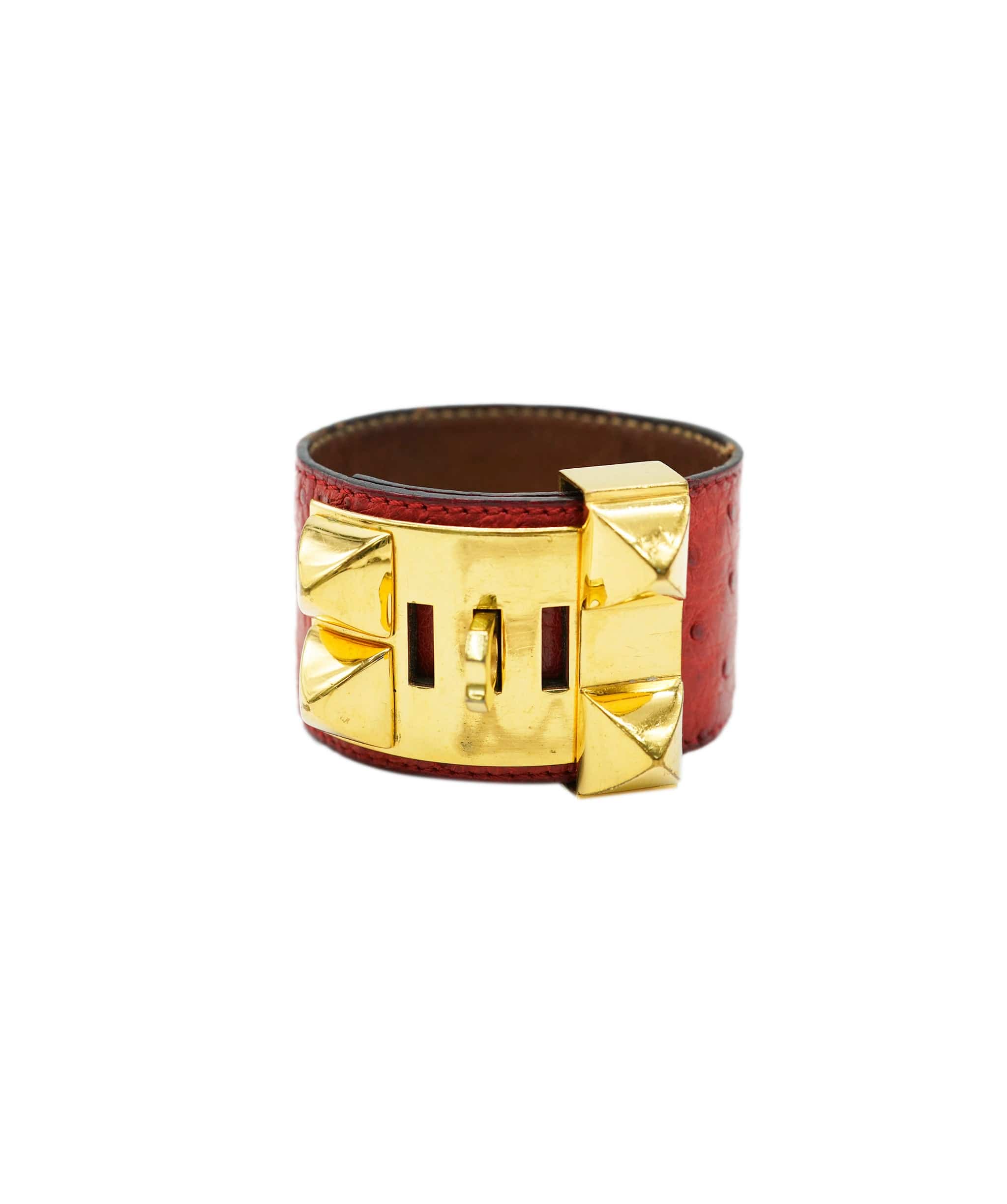 Hermès Hermès  CDC Bracelet - Red Ostrich ALC2156