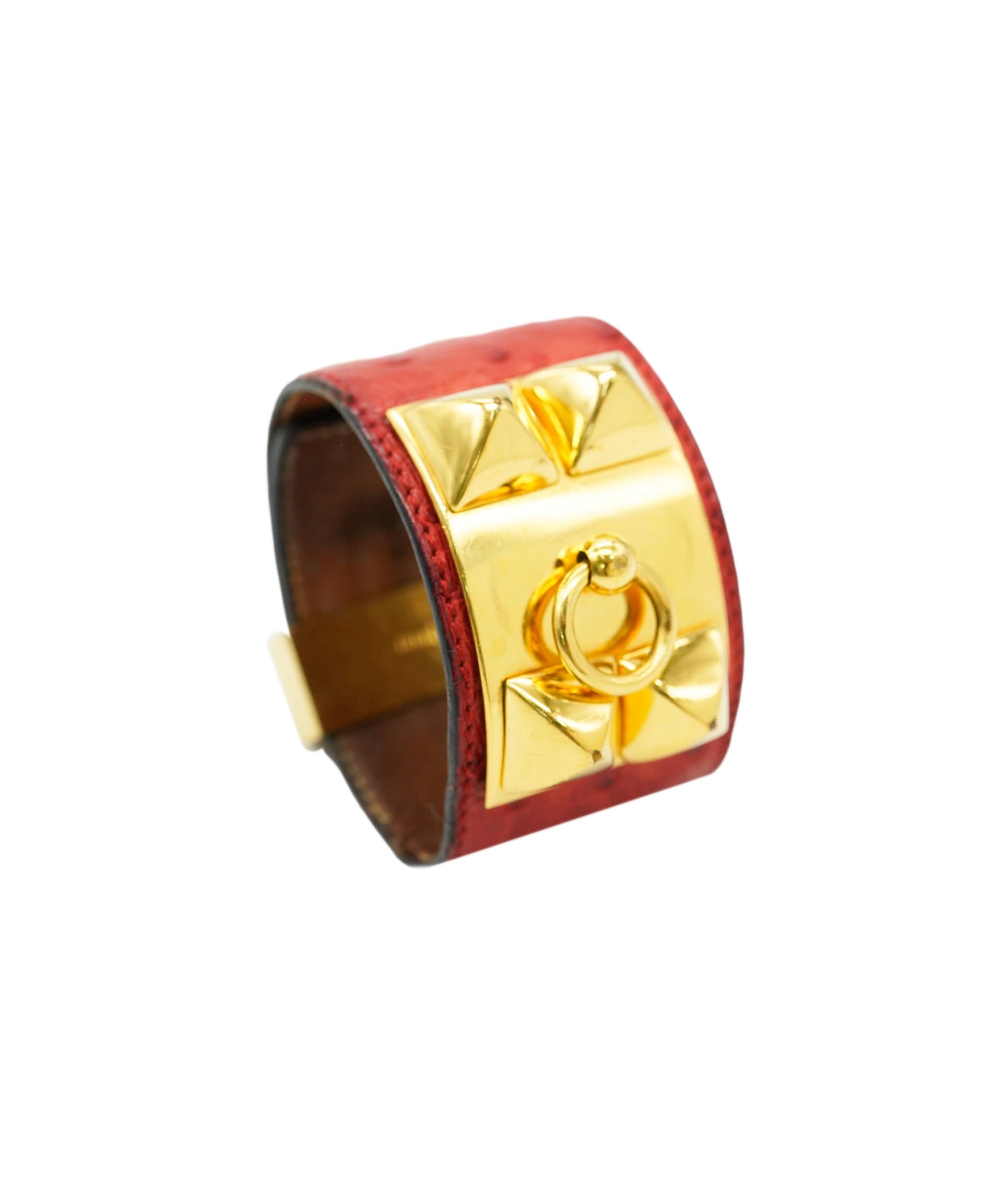 Hermès Hermès  CDC Bracelet - Red Ostrich ALC2156