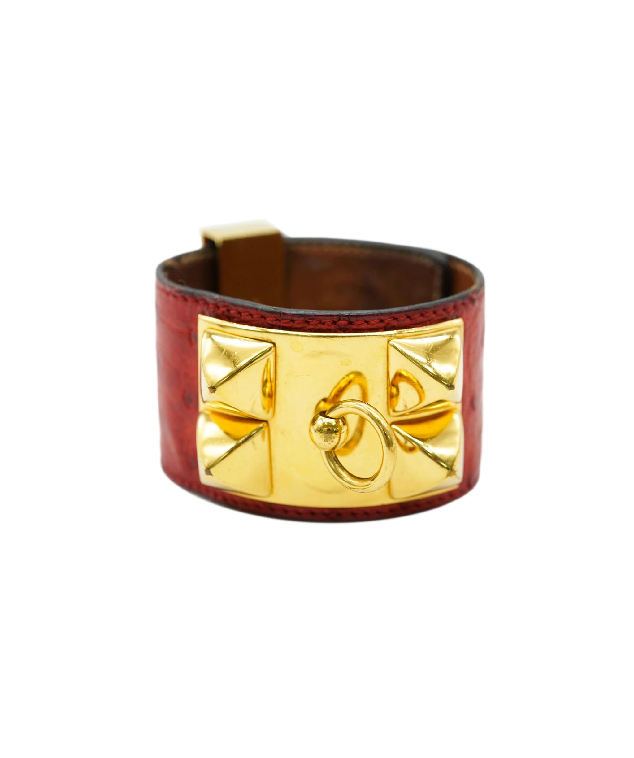 Hermès Hermès  CDC Bracelet - Red Ostrich ALC2156