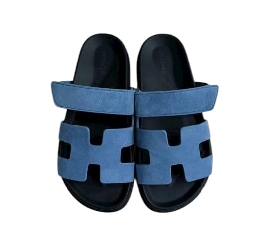 Hermès Hermes Chypre Sandals Blue Jean Sz36 SYCYB1048