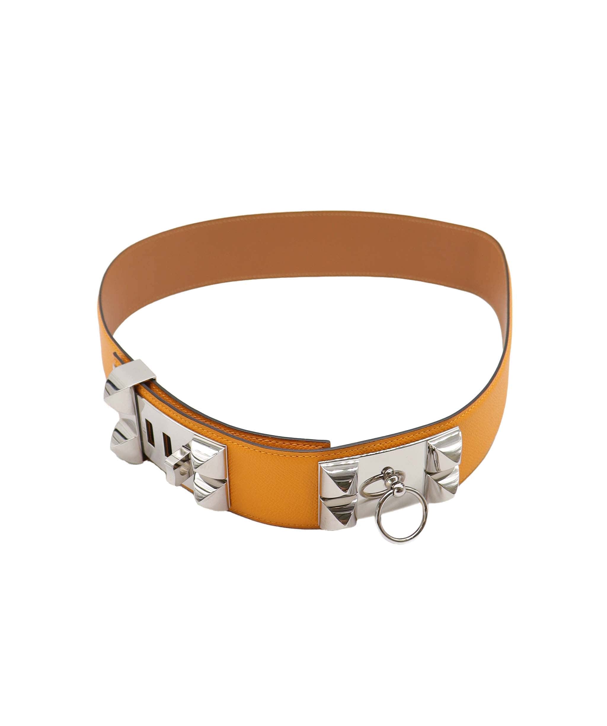 Hermès Hermès Collier De Chien Belt Jaune D'or Epsom PHW #P SKC1839