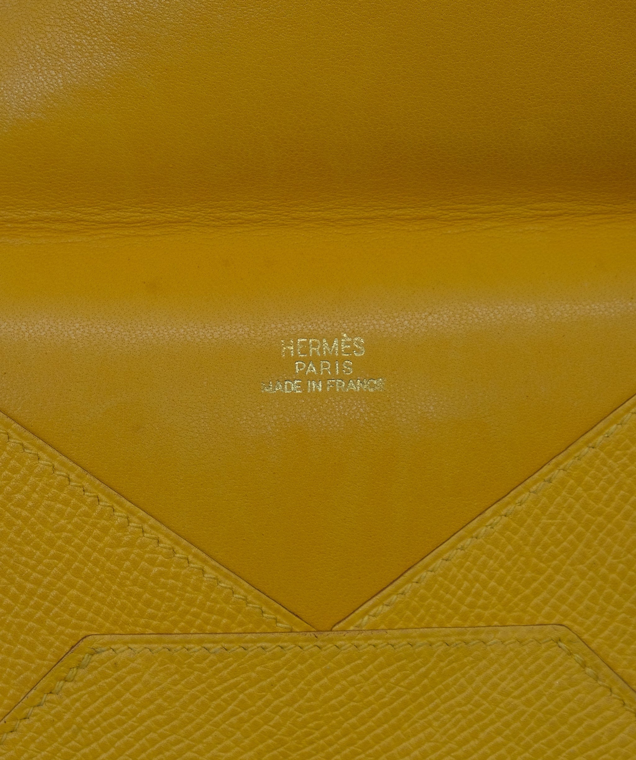 Hermès hermes Envelope Pouch Yellow RJC2930