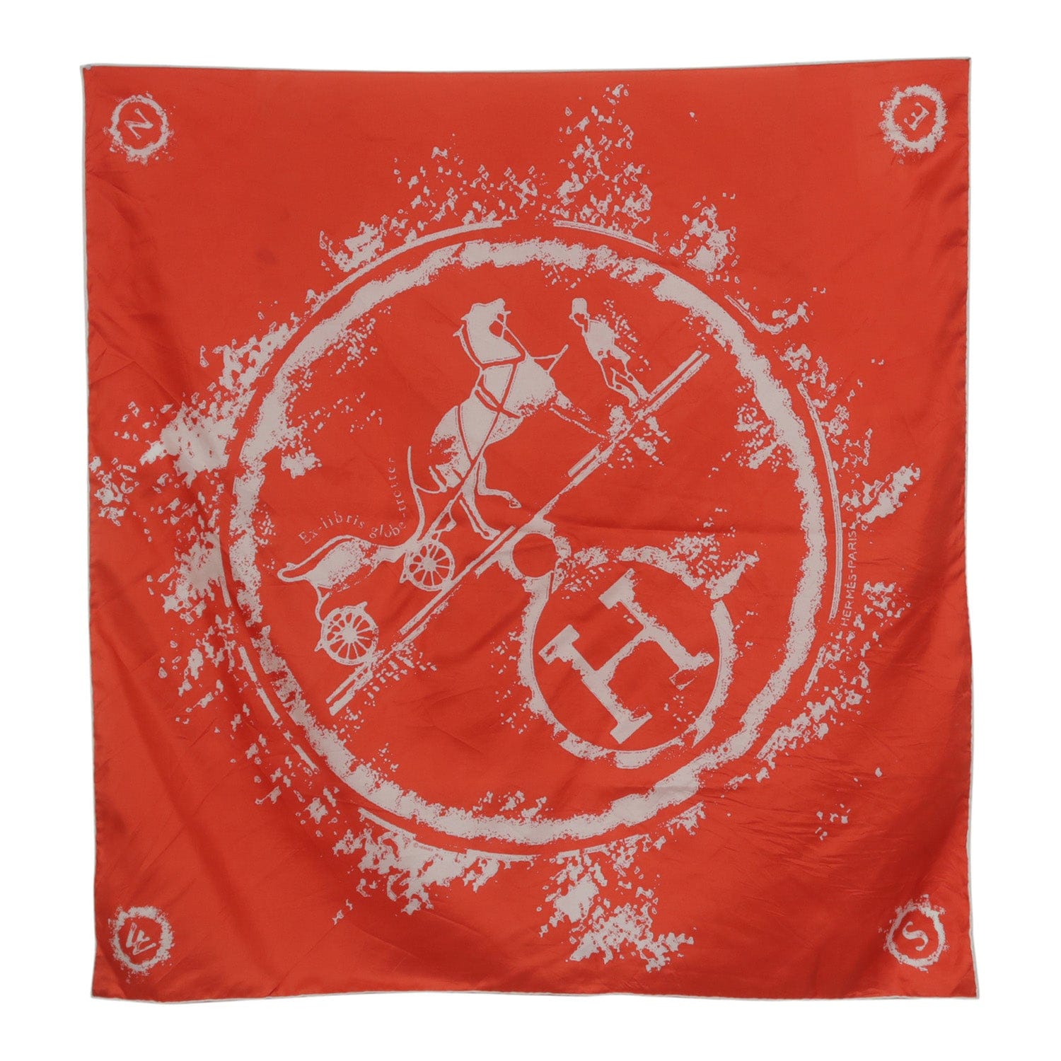 Hermès Hermès Ex Libris Globe Trotter Scarf