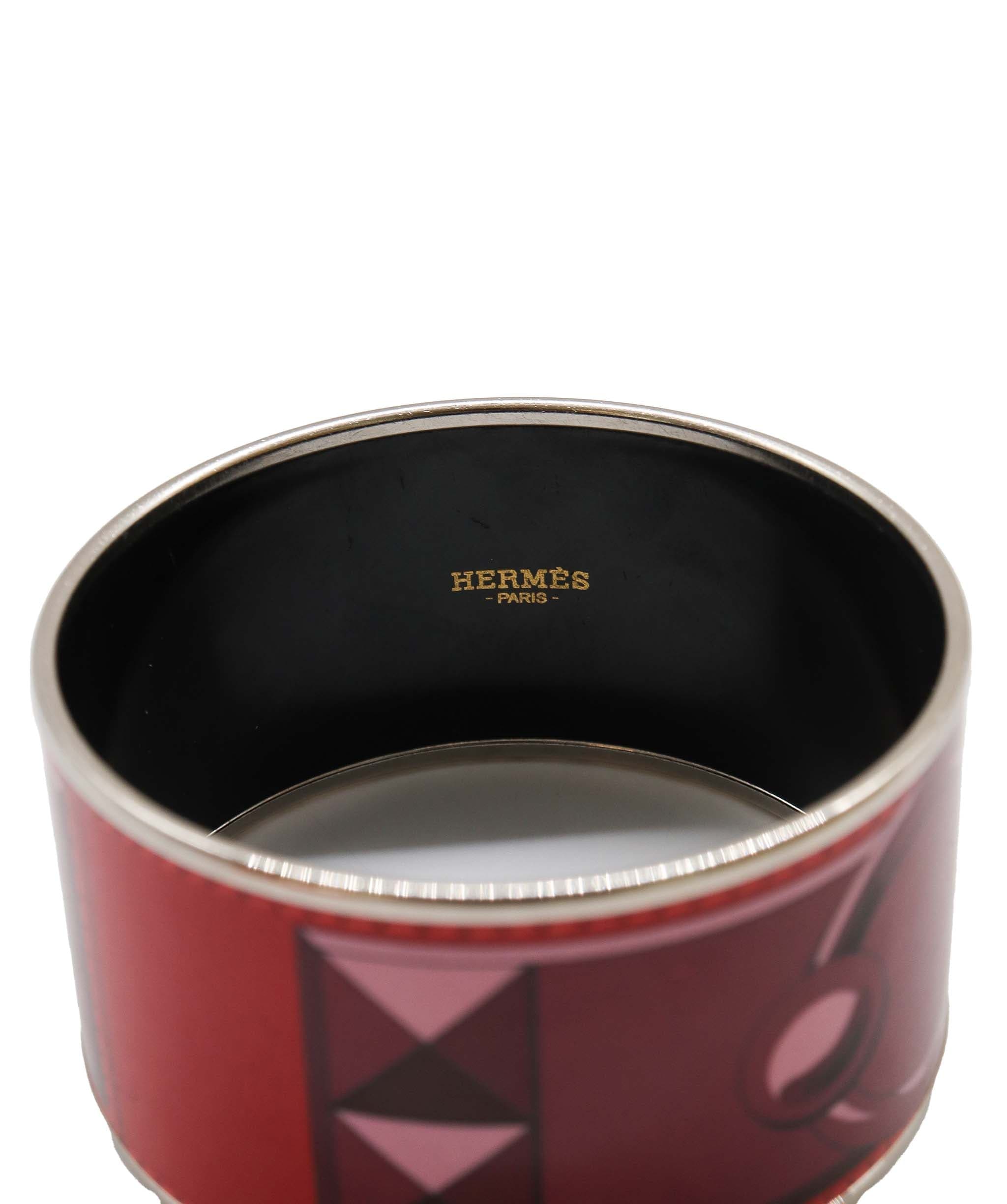 Hermès Hermes extra wide printed enamel bracelet - DXBS1050