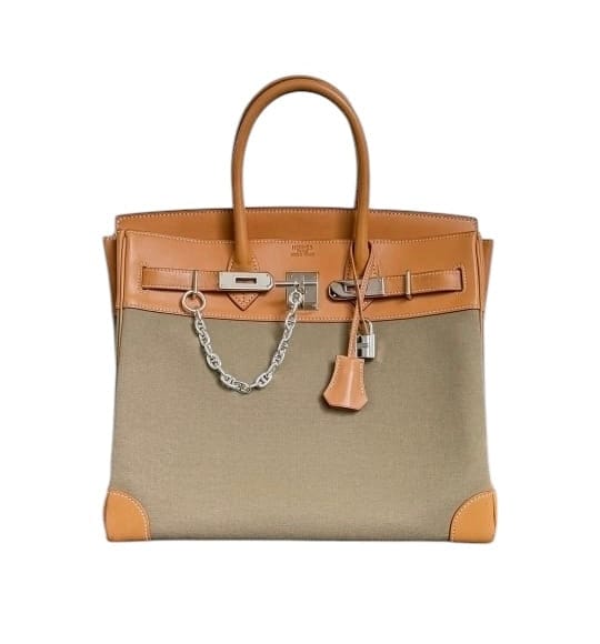Hermès Hermes HAC 32 Toile Khaki PHW SYCYB1047