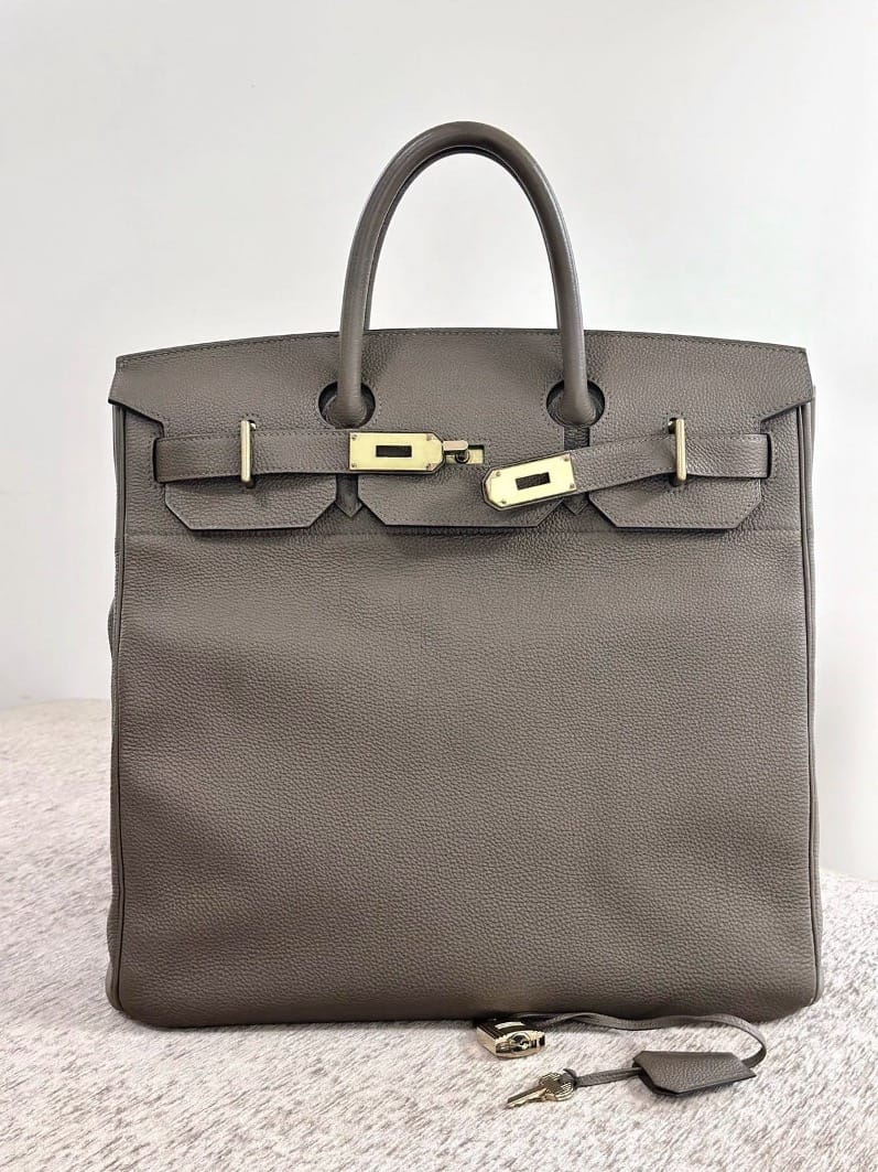 HERMES *Hermes HAC40 Vert De Gris Togo Brass Hardware #T SYC2194