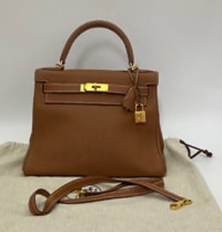 HERMES HERMES Kelly 28 Handbag (Gold Brown) 3062605061044