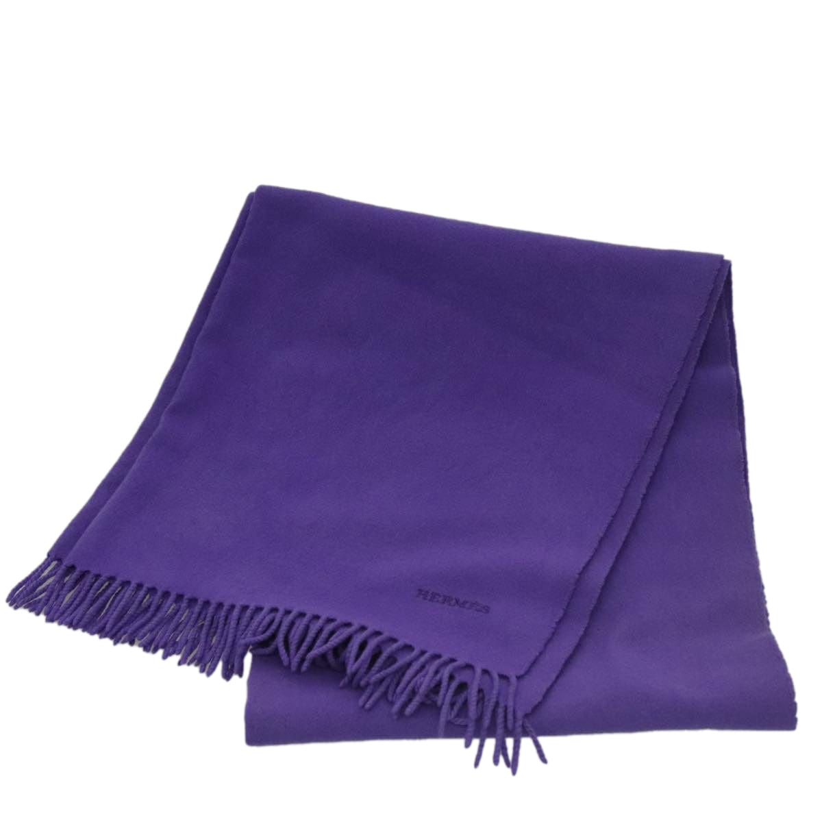 Hermès HERMES Large Stole cashmere Purple Auth ar12893
