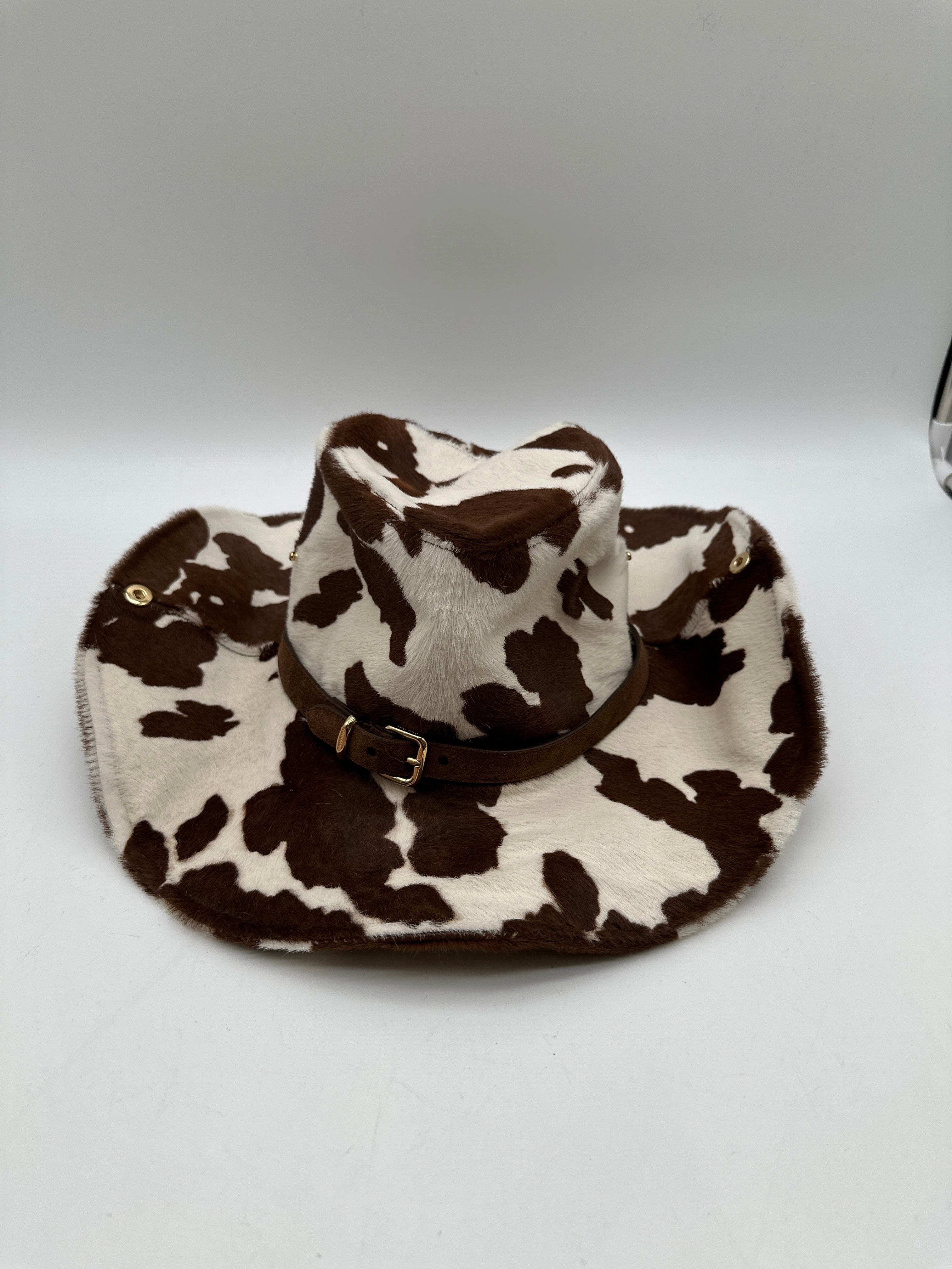 Hermès Hermès Miu Miu Printed leather cowboy hat S PCA991
