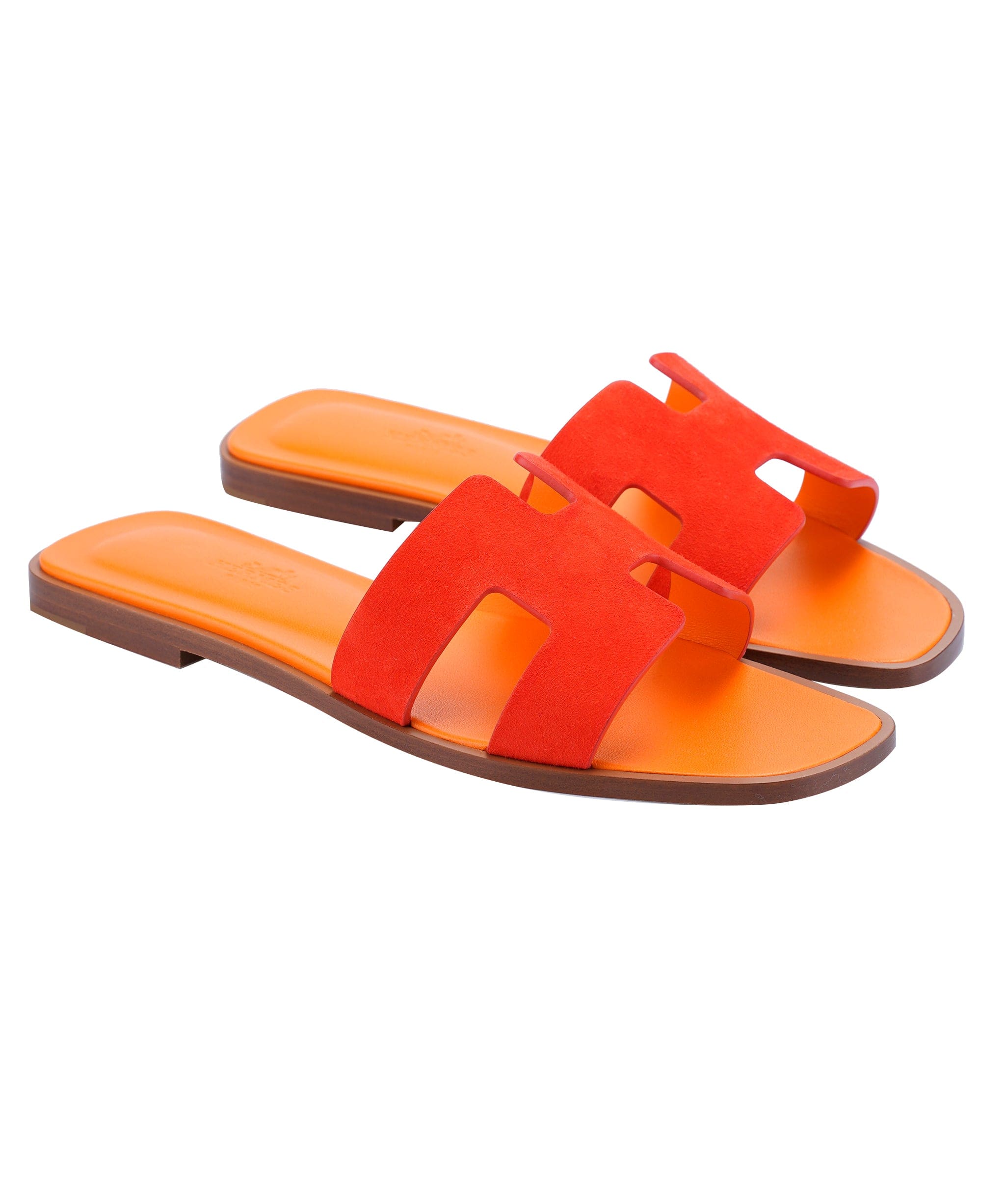 Hermès Hermes Oran Sandals 37 Rouge écarlate 014011AG