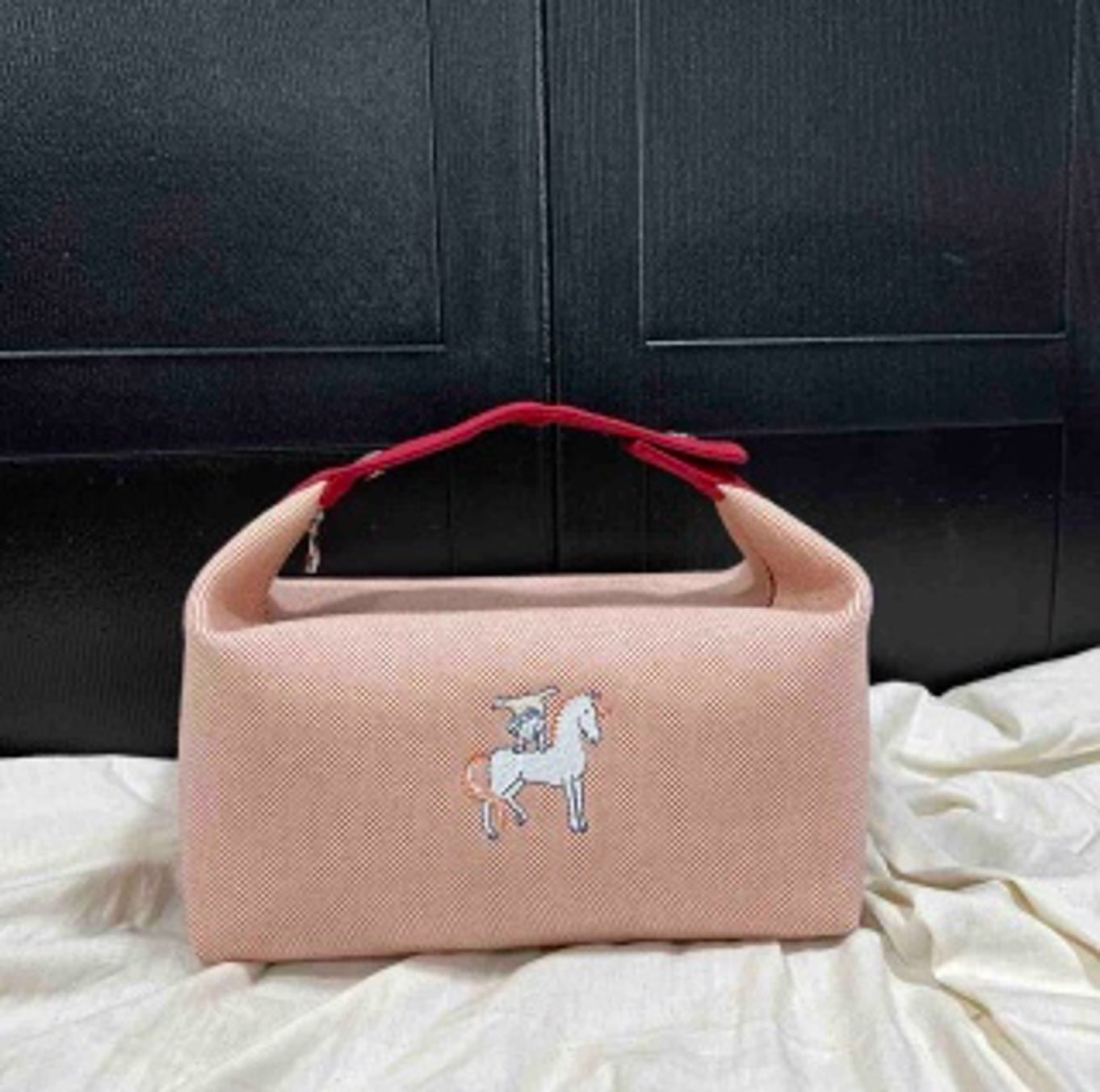 HERMES Hermes pink pony lunchbox bag Xin US652628
