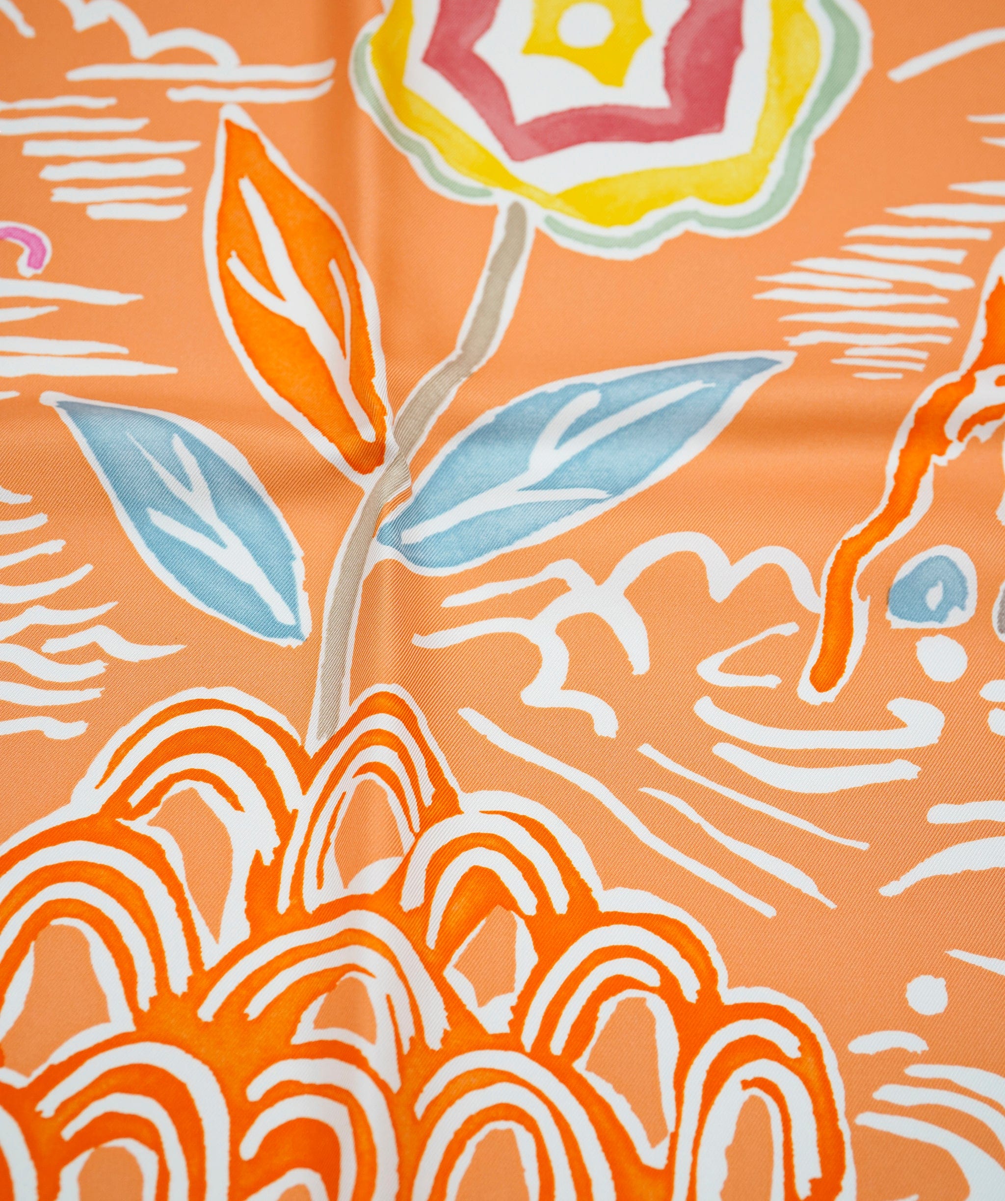 Hermès Hermes Scarf 90x90 Orange REC1727