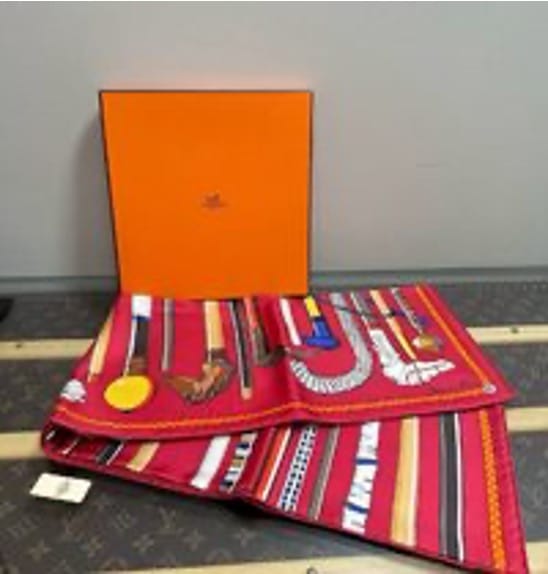 HERMES HERMES "Scepter Pattern" Scarf 306251104432