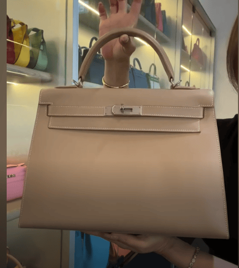 Hermes Hermes Sellier Kelly 32 Argile Guilloche PHW #G SYCYF1106