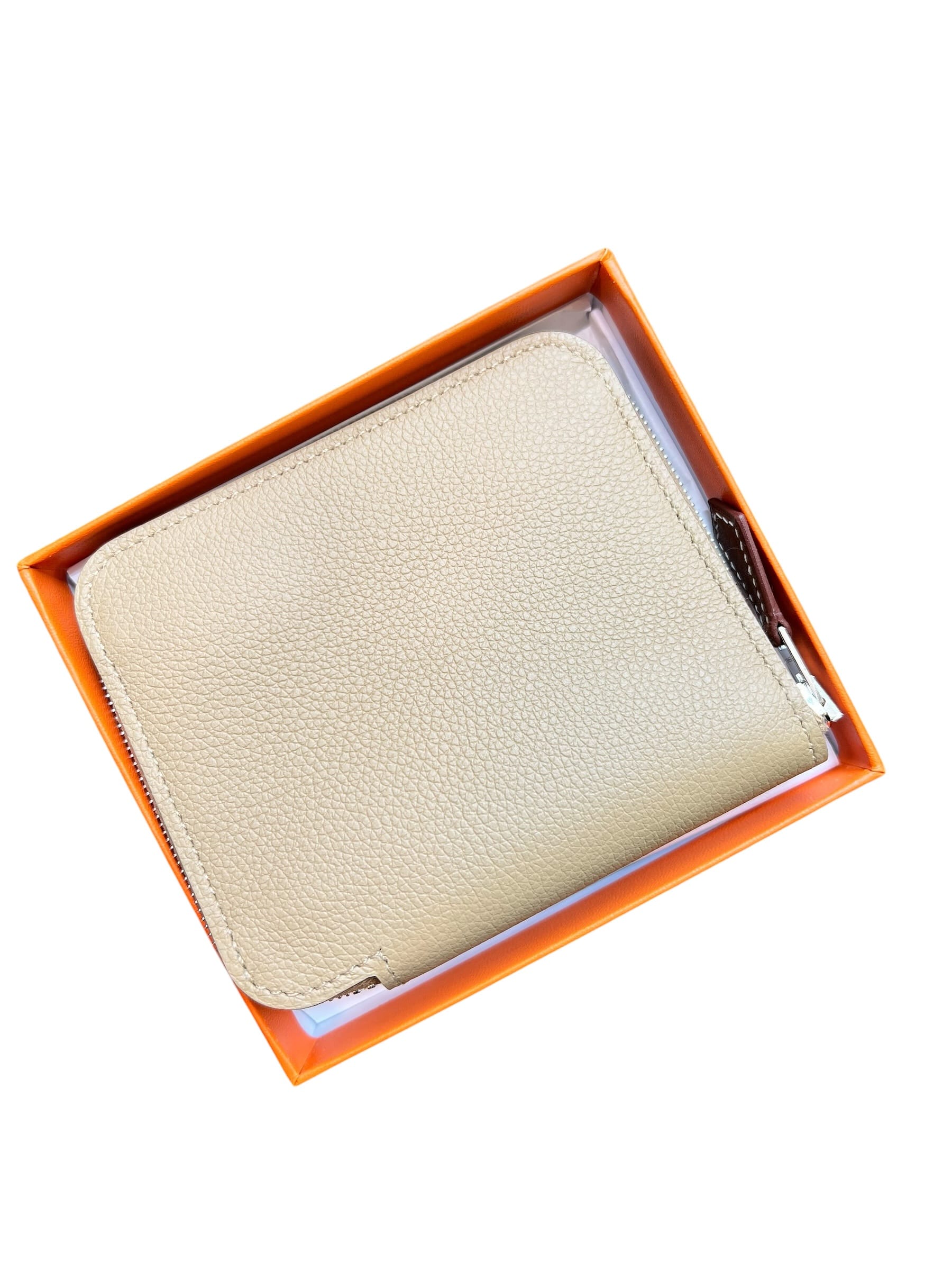 Hermes Hermes Silk In Compact Poussiere Togo PHW #K NEW SSLG1022