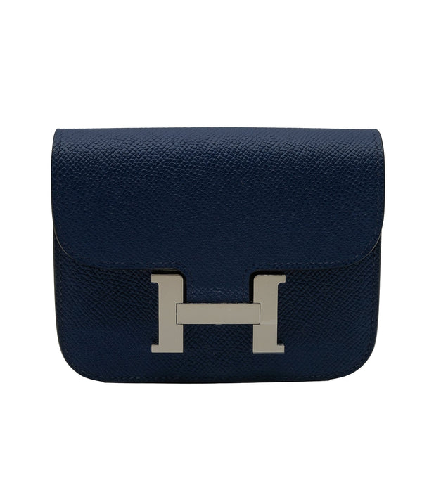 Hermès Hermes Slim Constance Navy Blue PHW Epsom Leather RJC3020
