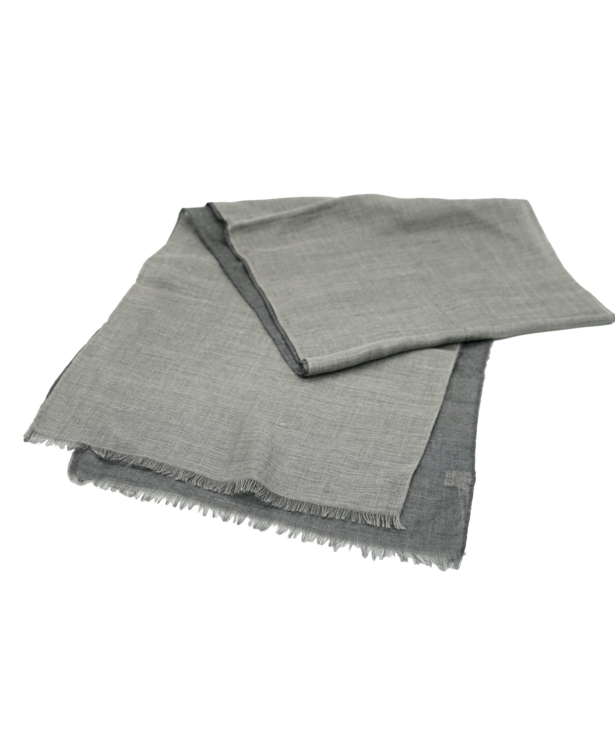 Hermès Hermes small rectangular cashmere grey two tone scarf with box  - AJC0909