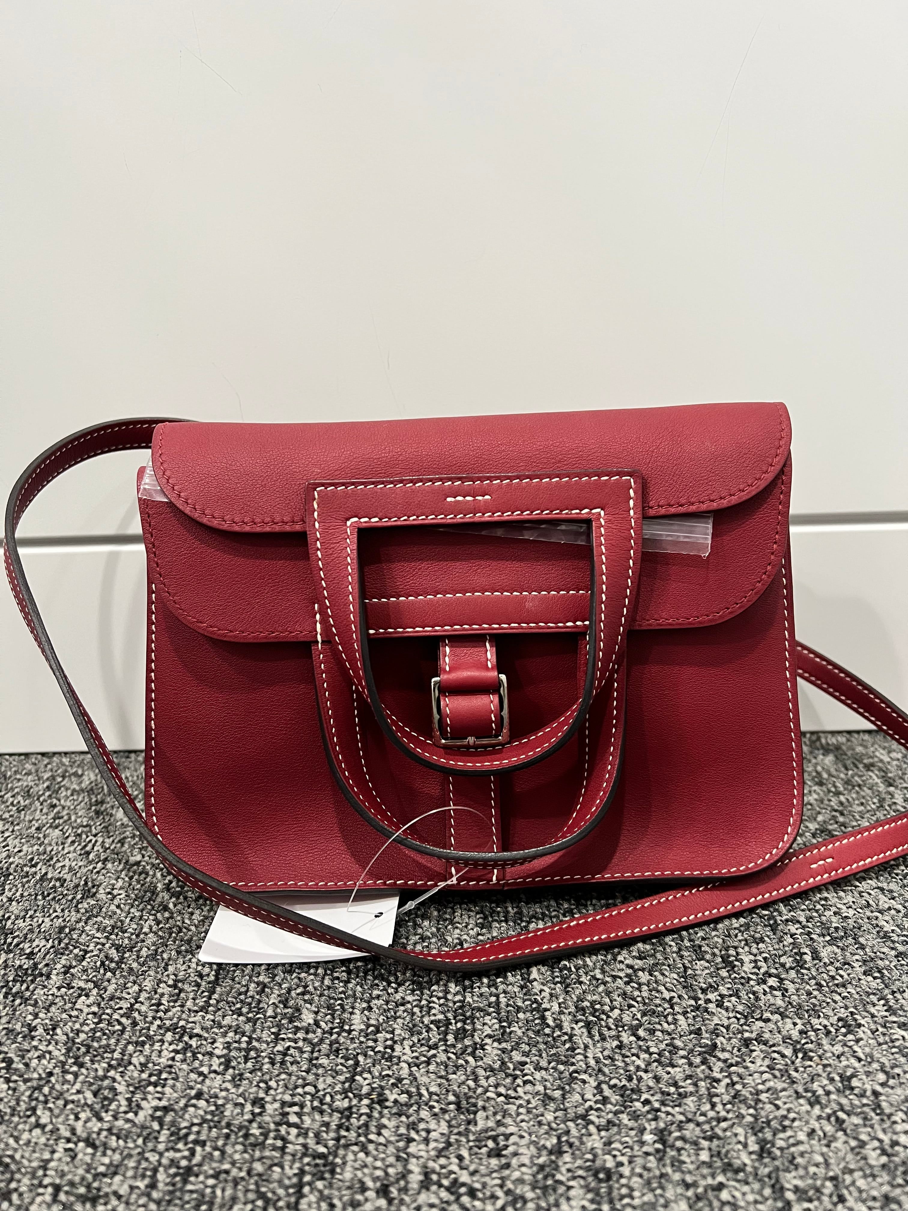 HERMES HERMES Swift Rouge Vif SV Halzan Mini B070628UX2