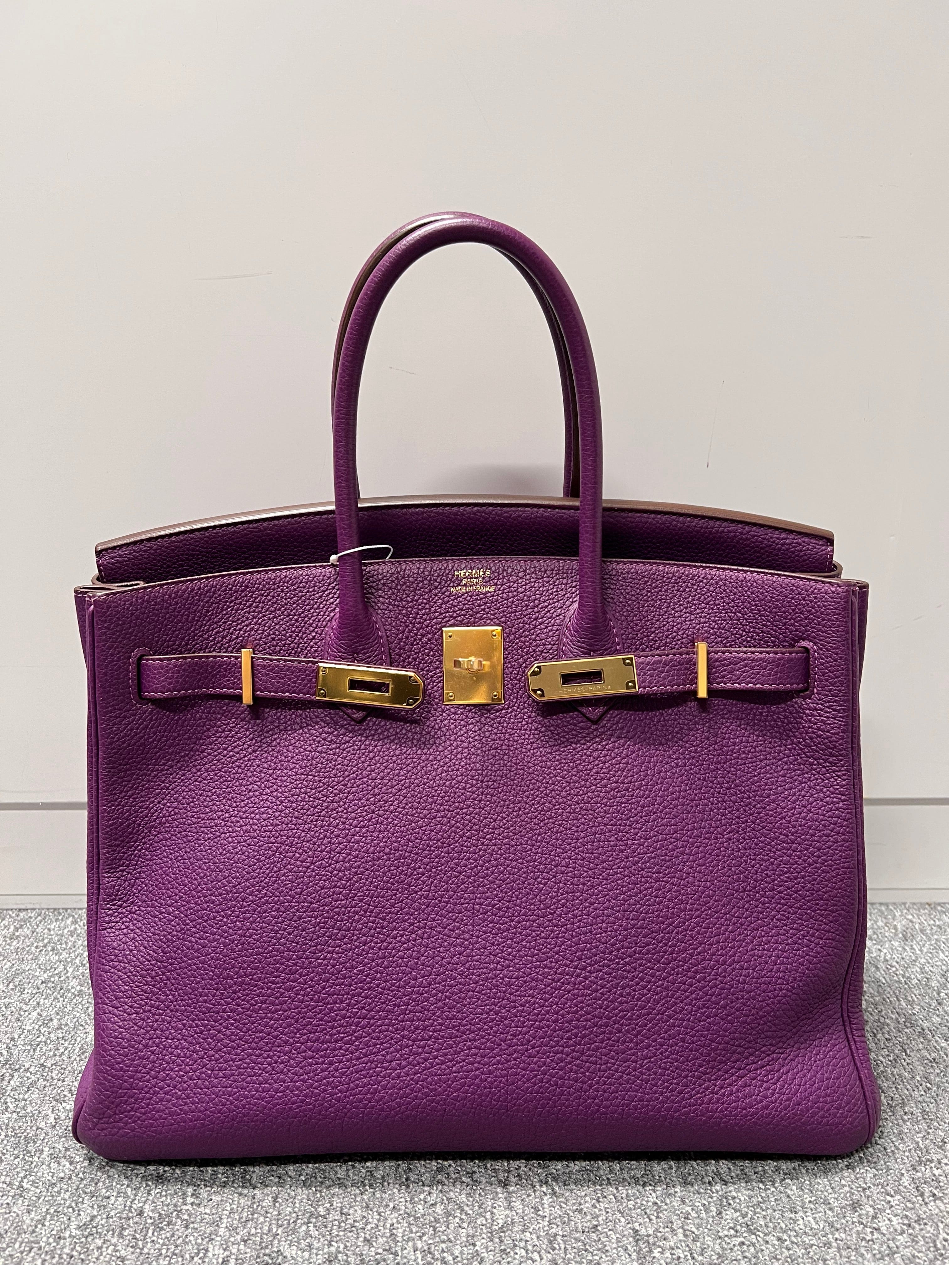 HERMES HERMES Togo Anemone  Birkin 35 R Stamp B0926XSFKV