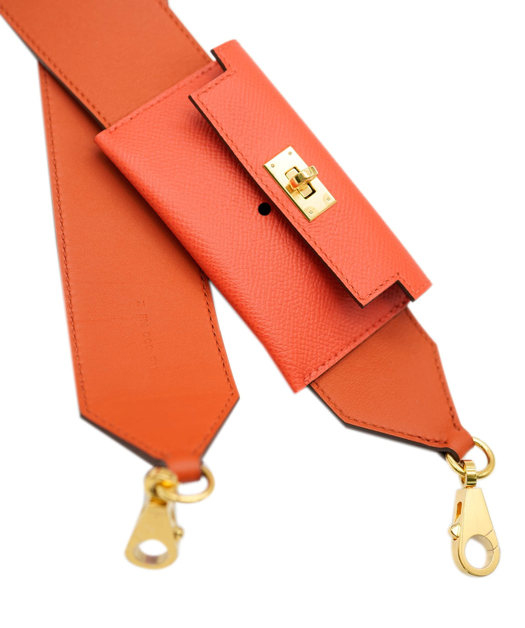 Hermès Capucine Swift Bandouliere Kelly Pocket Strap