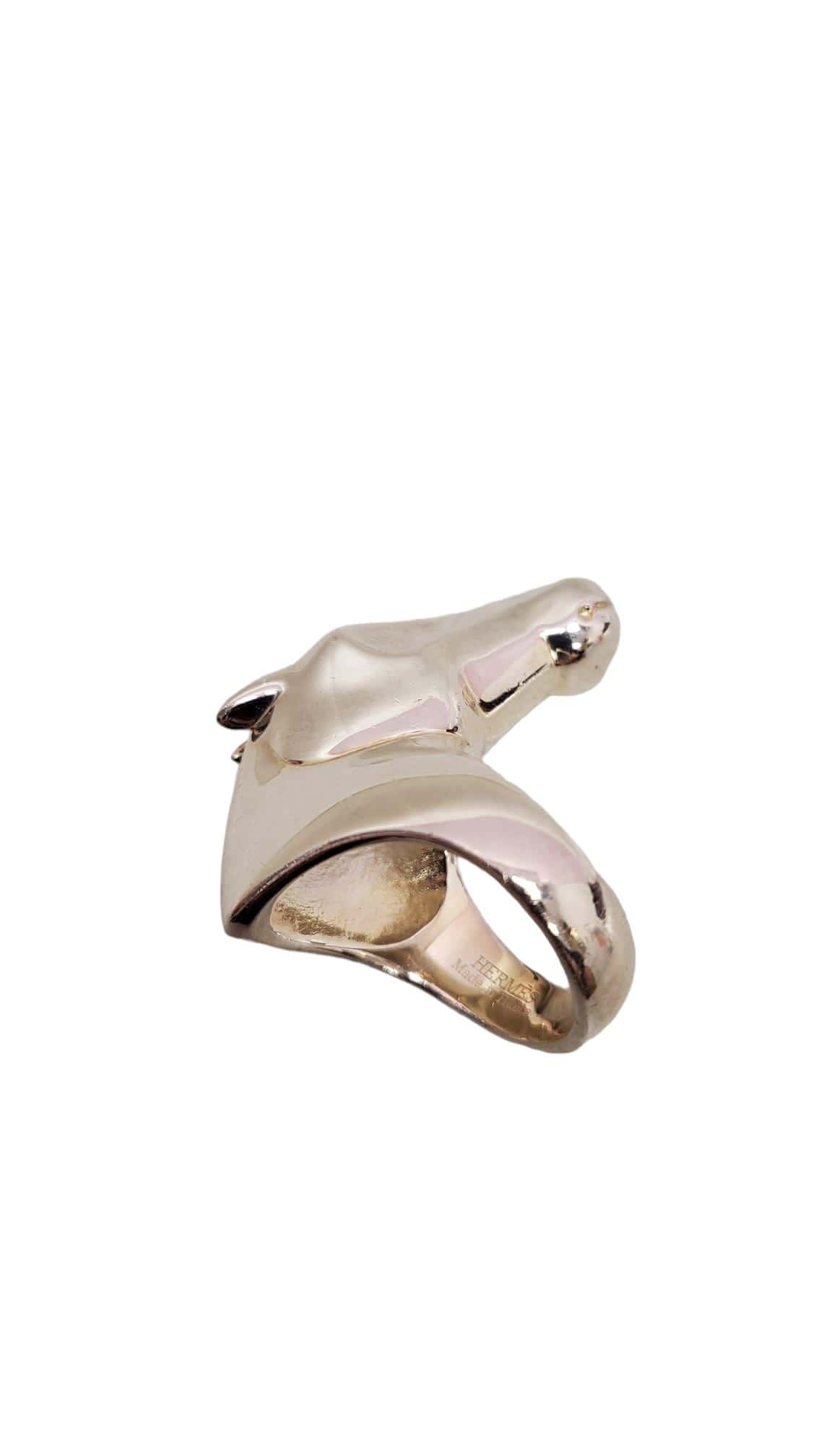 Hermès Hermes Galop Hermes Ring Silver GM #54 SKC1376