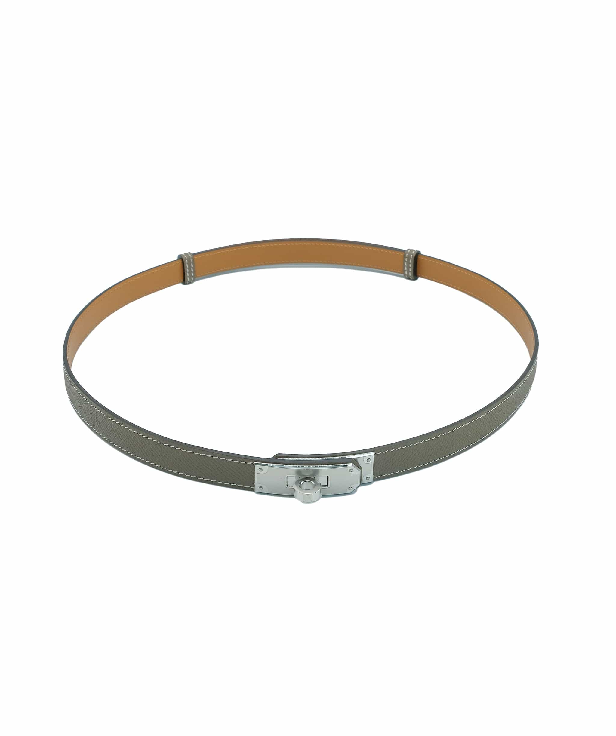 Hermès Hermes Kelly Belt Etoupe PHW RJC2495