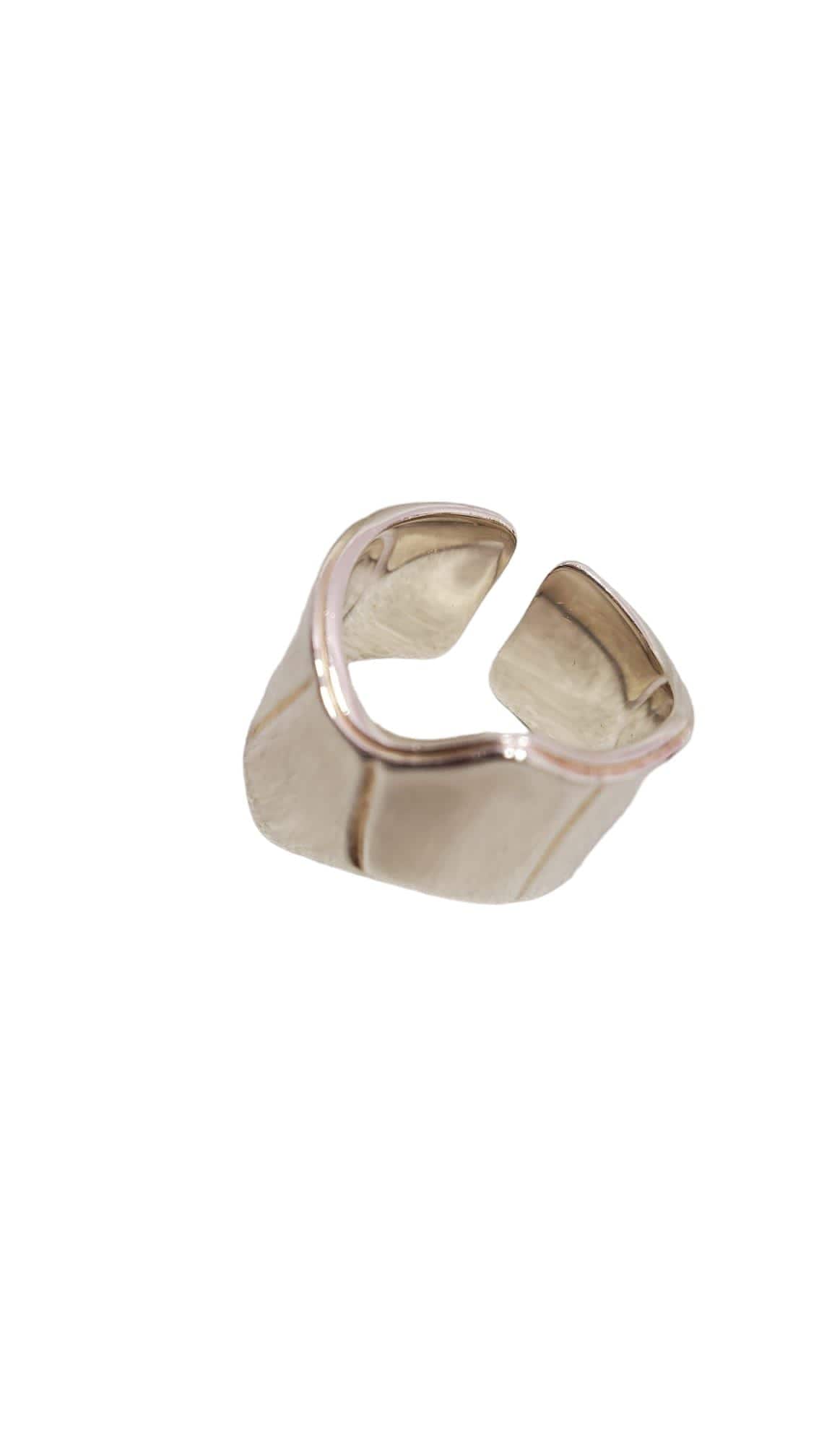 Hermès Hermes Niloticus Eclat Ring Silver PM #55 SKC1374