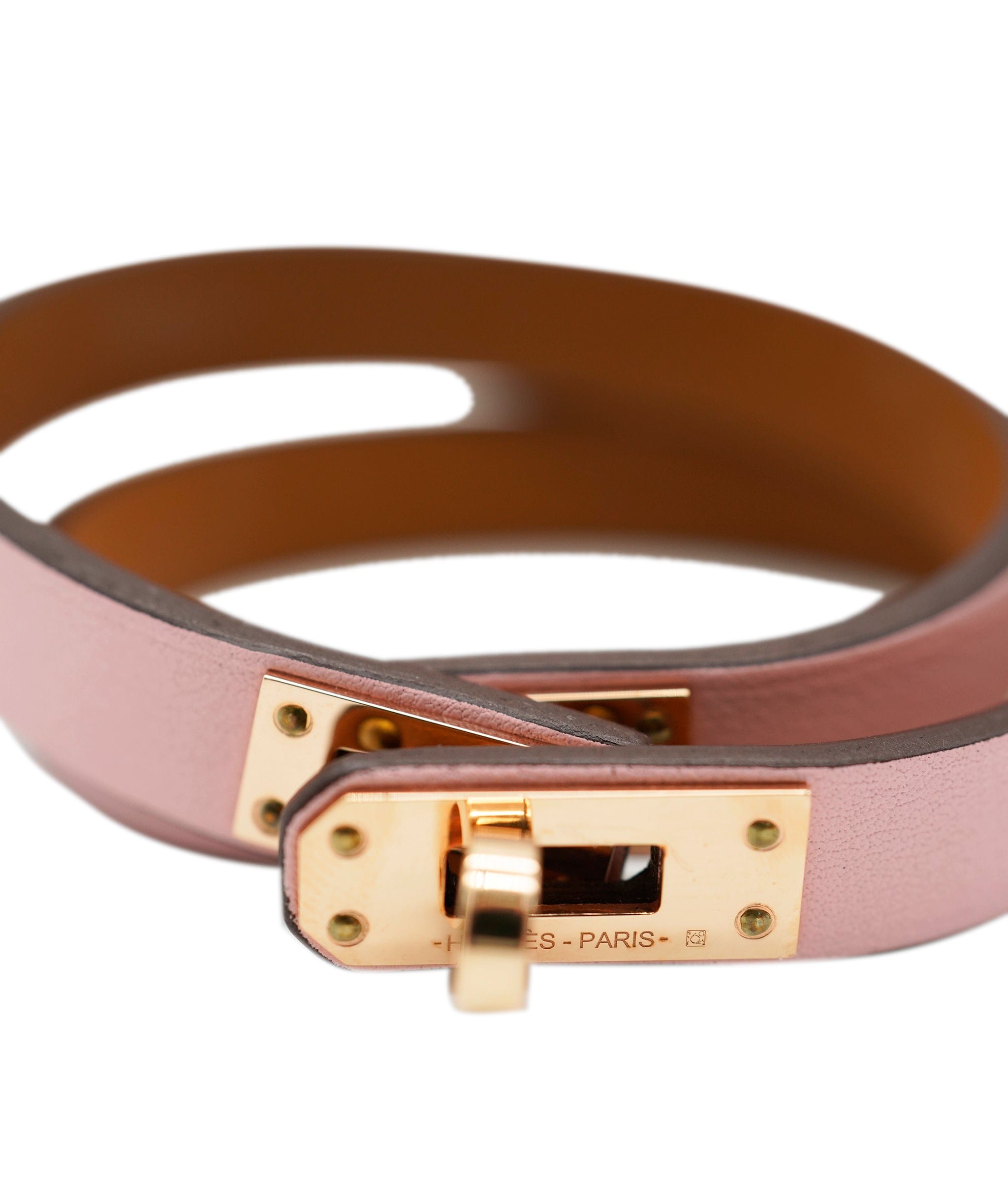 Hermès Hermes rose sakura leather bracelet AVL1182