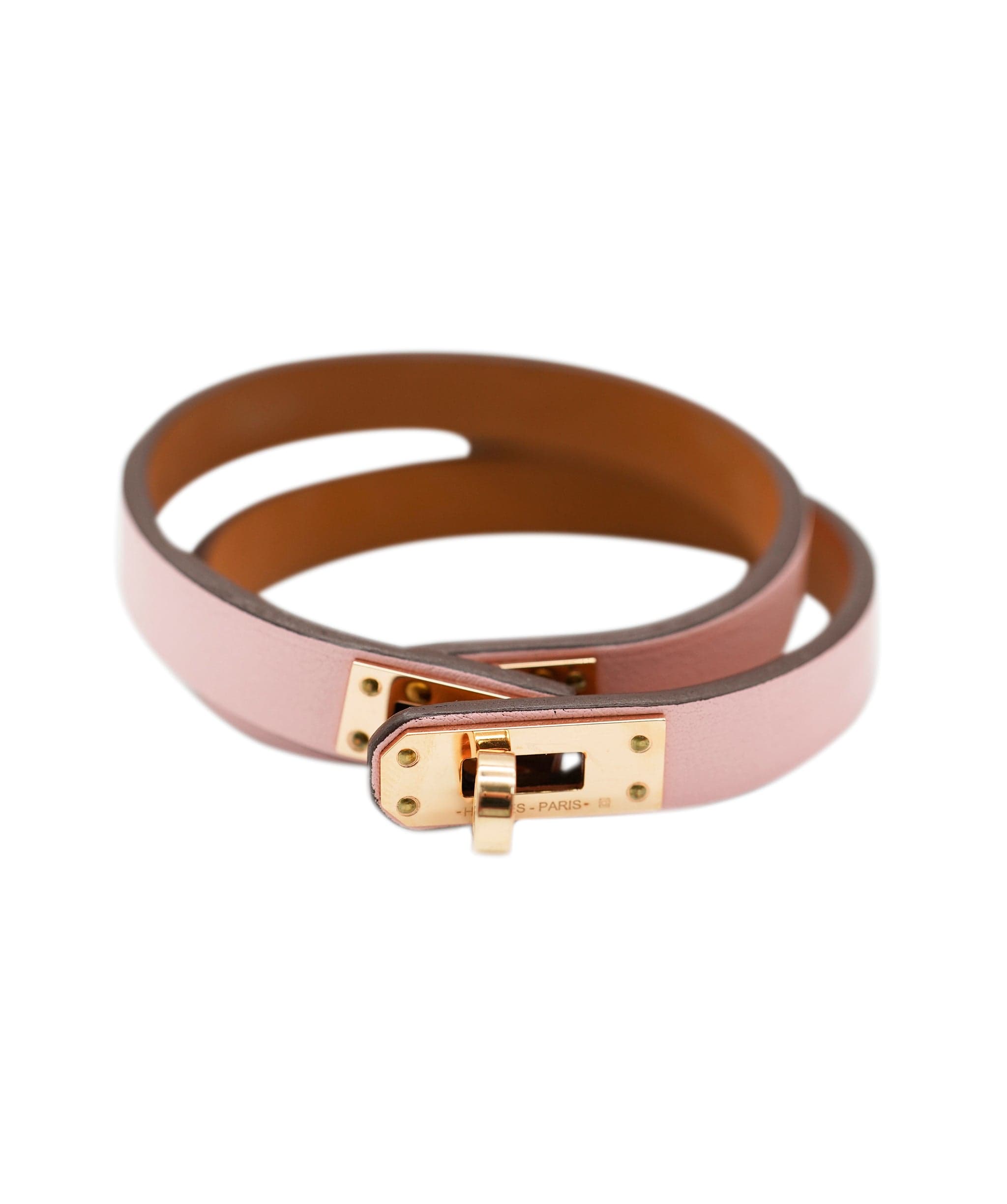 Hermès Hermes rose sakura leather bracelet AVL1182