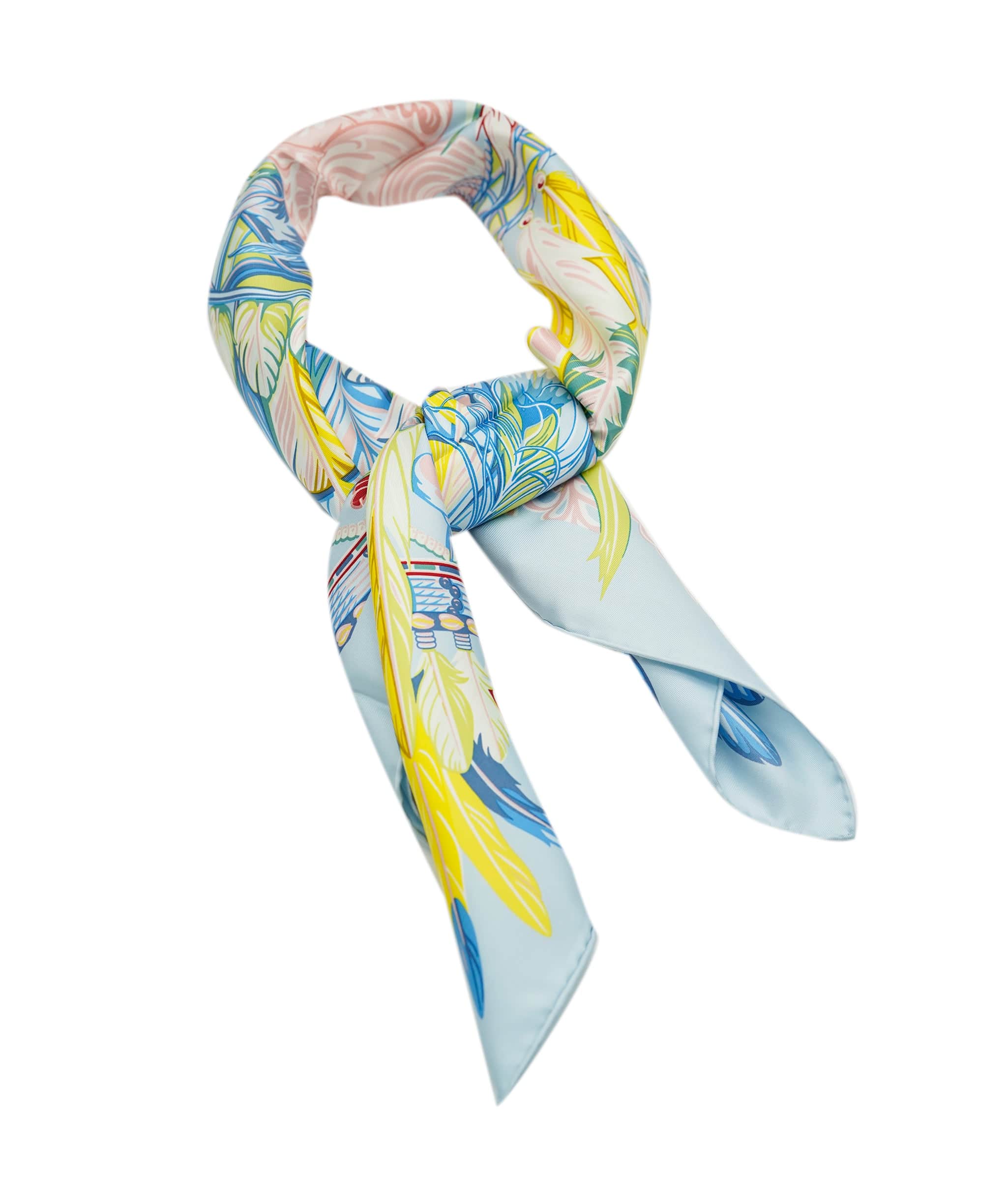 Hermès Hermès scarf Danse pacifique blue ASL8389