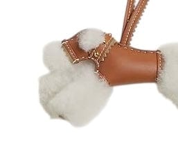 Hermes Hermes Budy Apic Agneau Milo Ecru/Gold/Poussiere