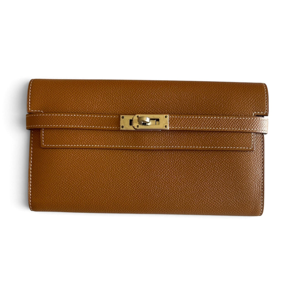 Hermes Hermes Kelly Long Wallet Gold in Epsom with PHW