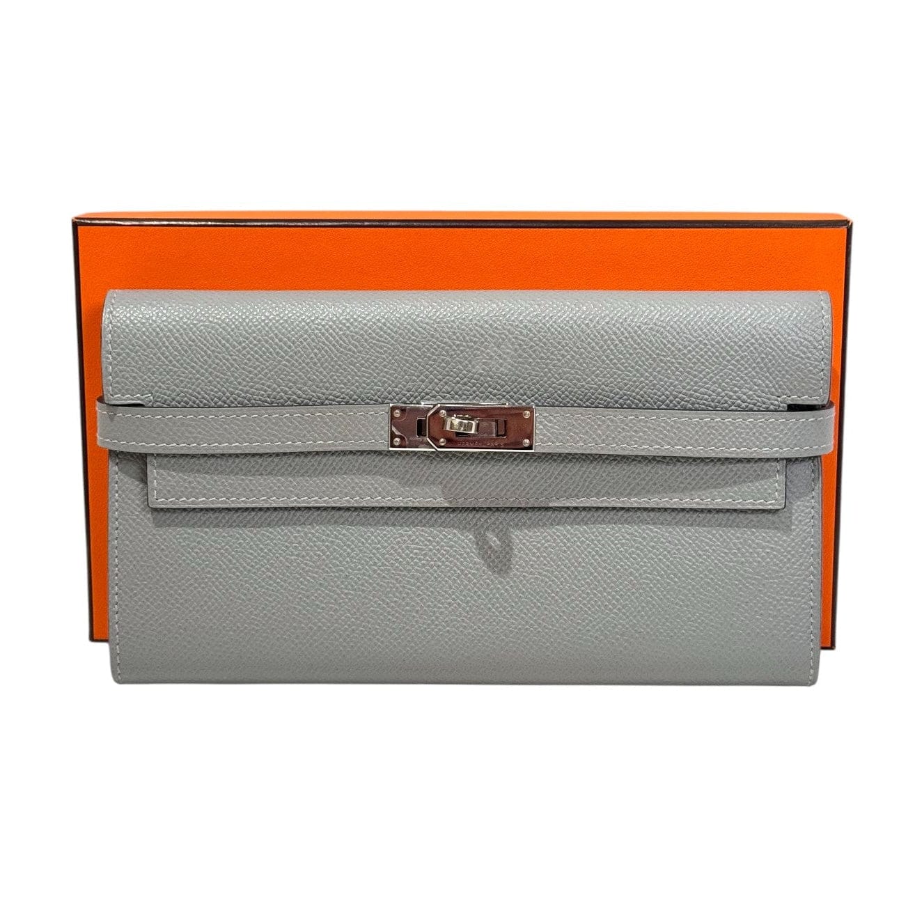 Hermes Hermes Kelly Long Wallet Grey/Palladium